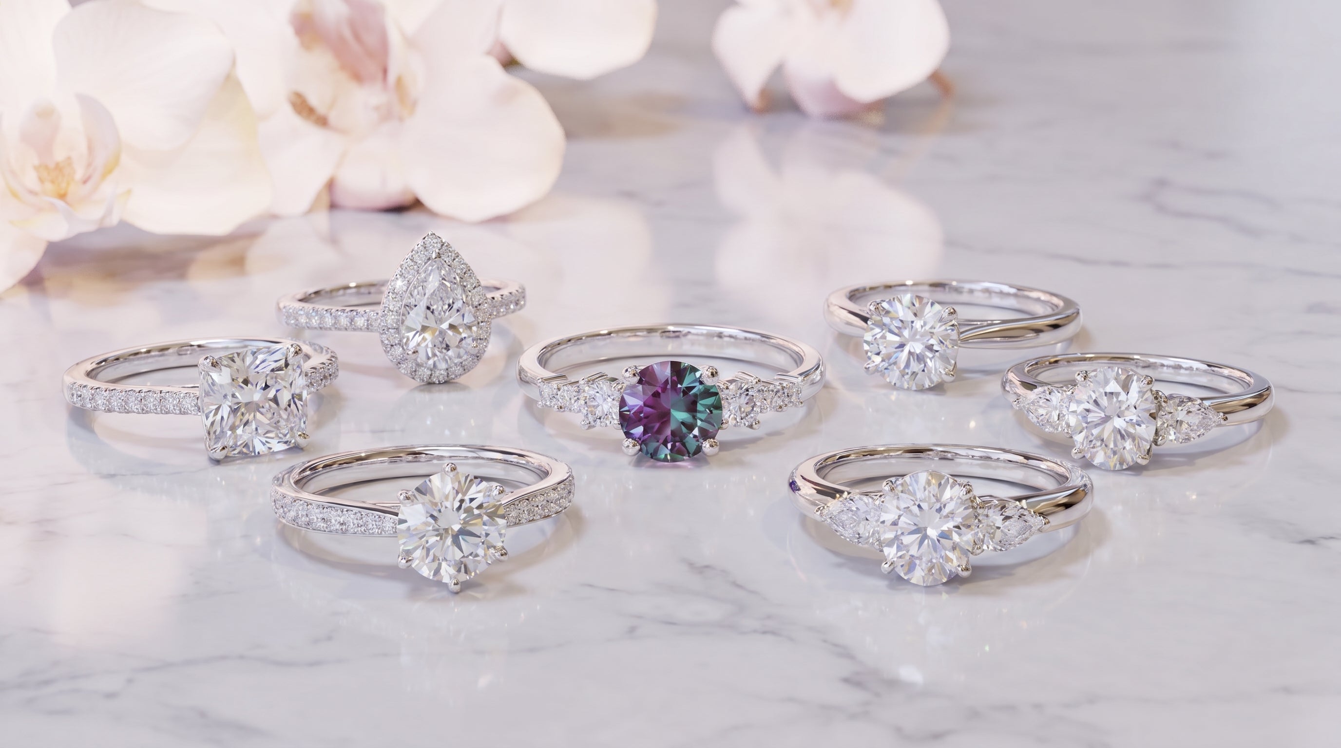 natural alexandrite engagement ring - hero image