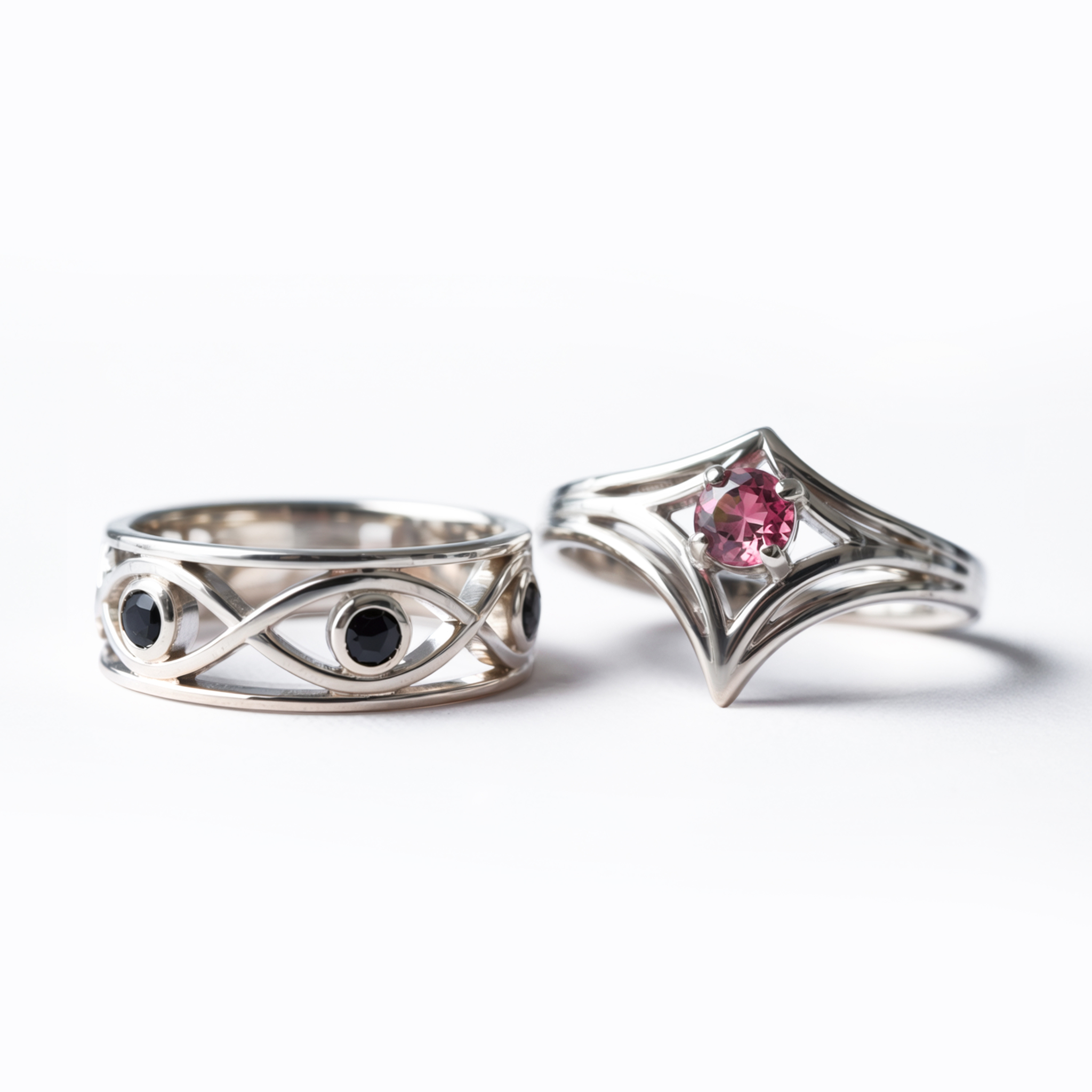 The Mystical Eye Couples Rings - View 1