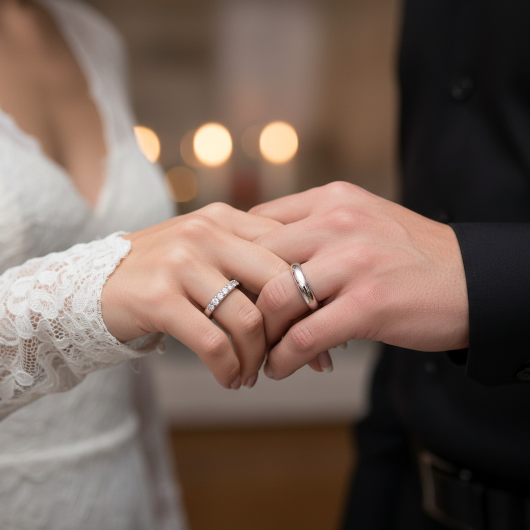 The Polished Pavé Couples Rings - View 3