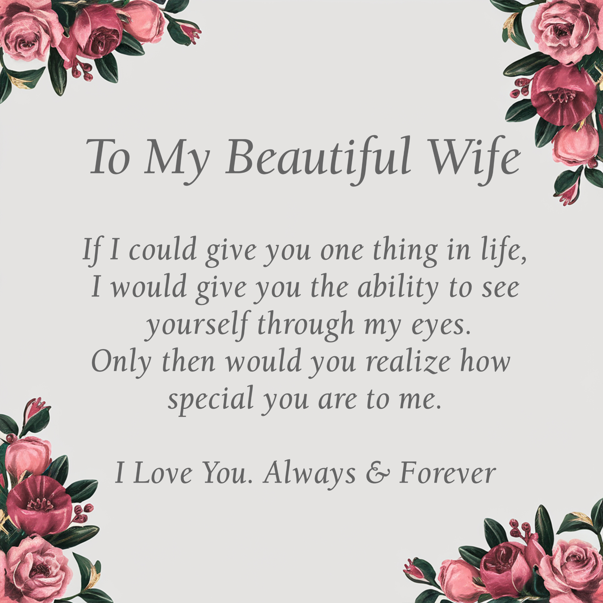 To My Wife - Silver - View 3