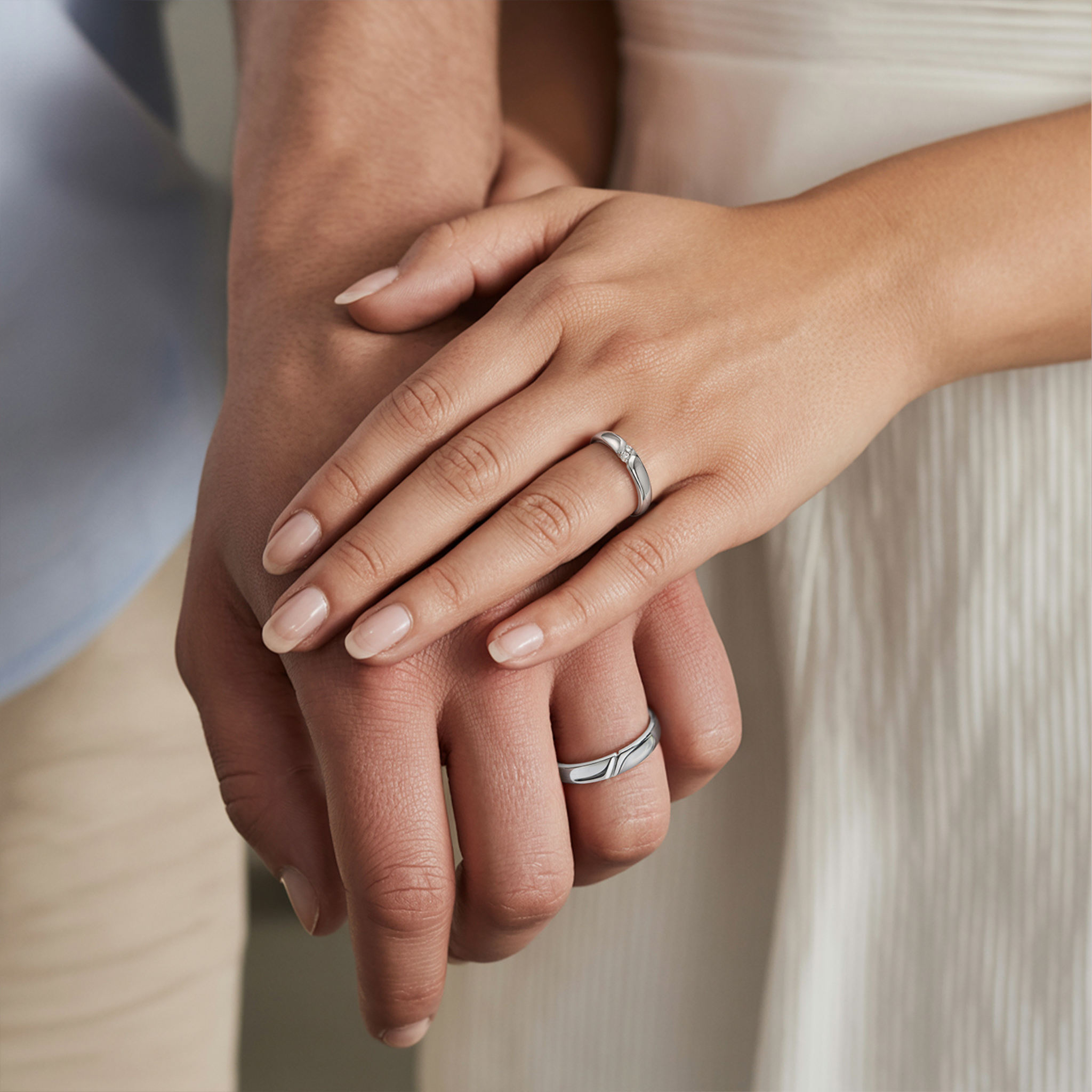 The Wave-Groove Couples Rings - View 3