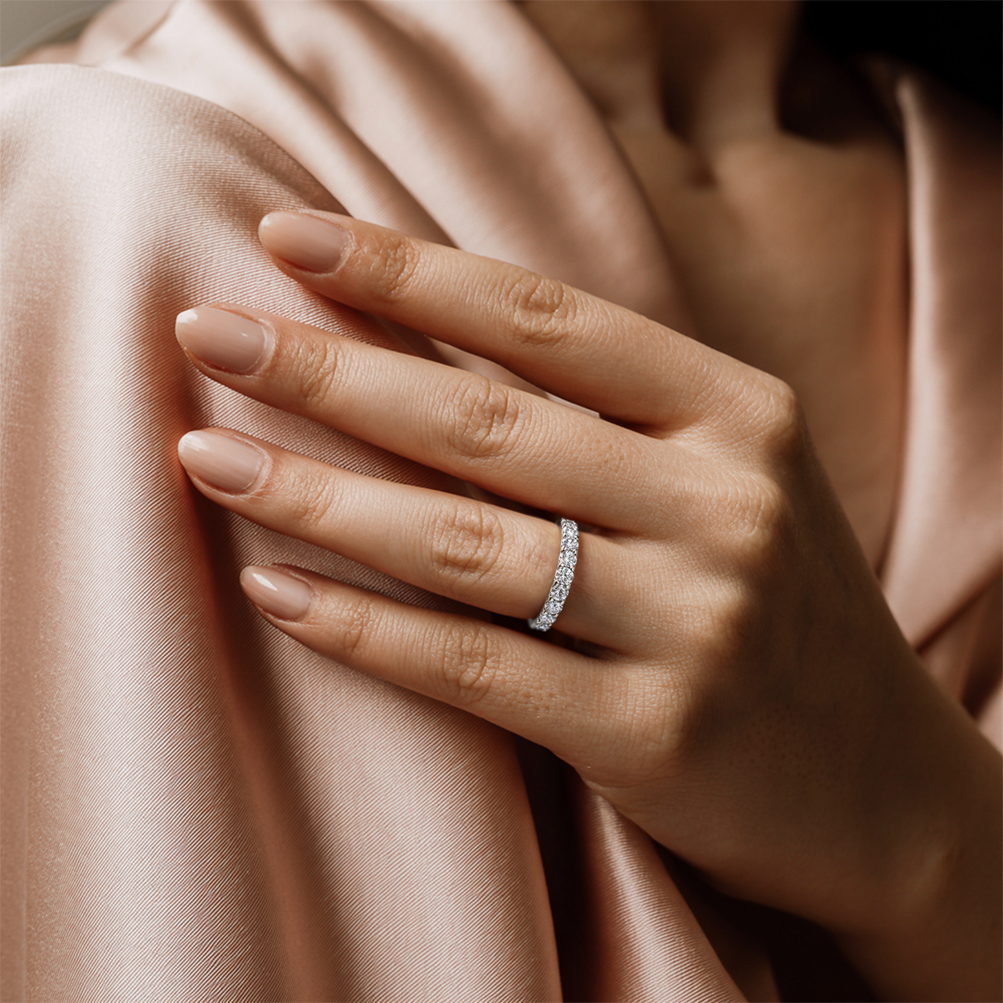 The Polished Pavé Couples Rings - View 5