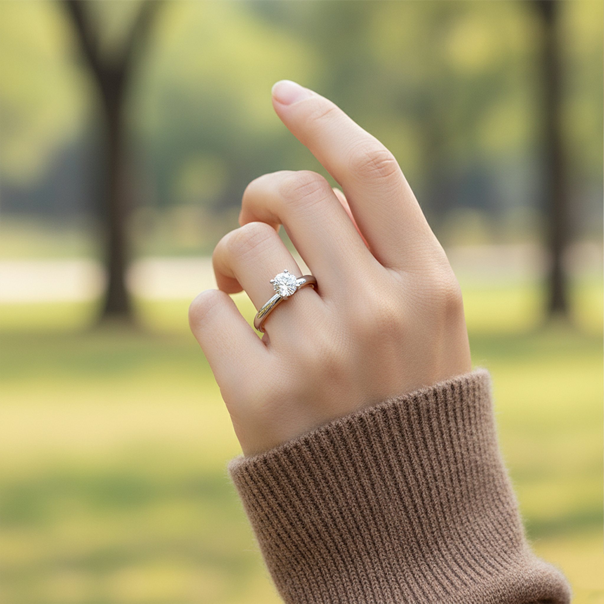 The Domed Two-Tone Couples Rings - View 5