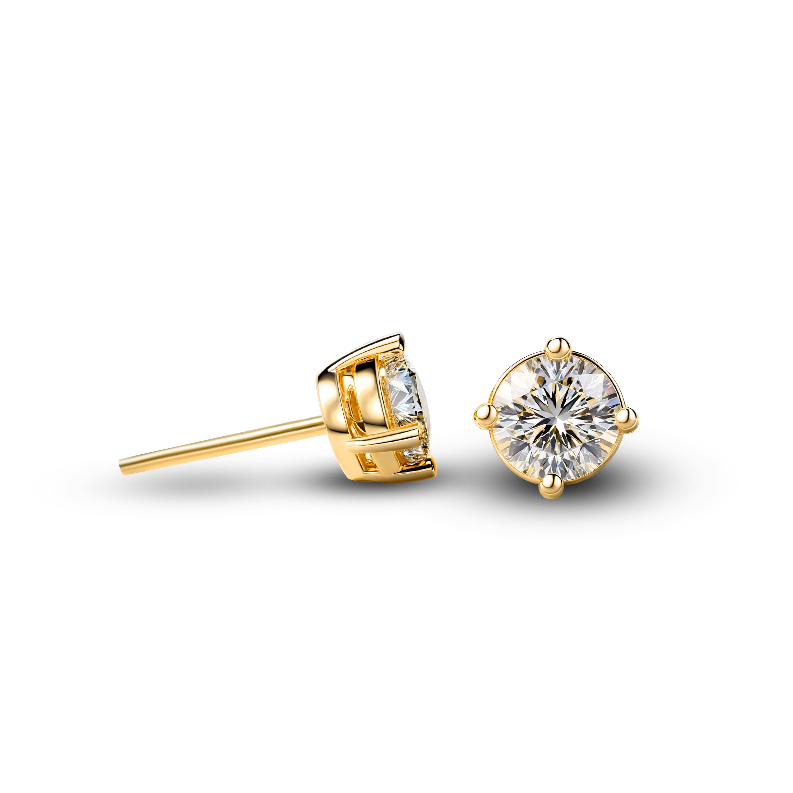 À ma magnifique épouse | Boucles d'oreilles Moissanite taille ronde | Cadeau pour elle