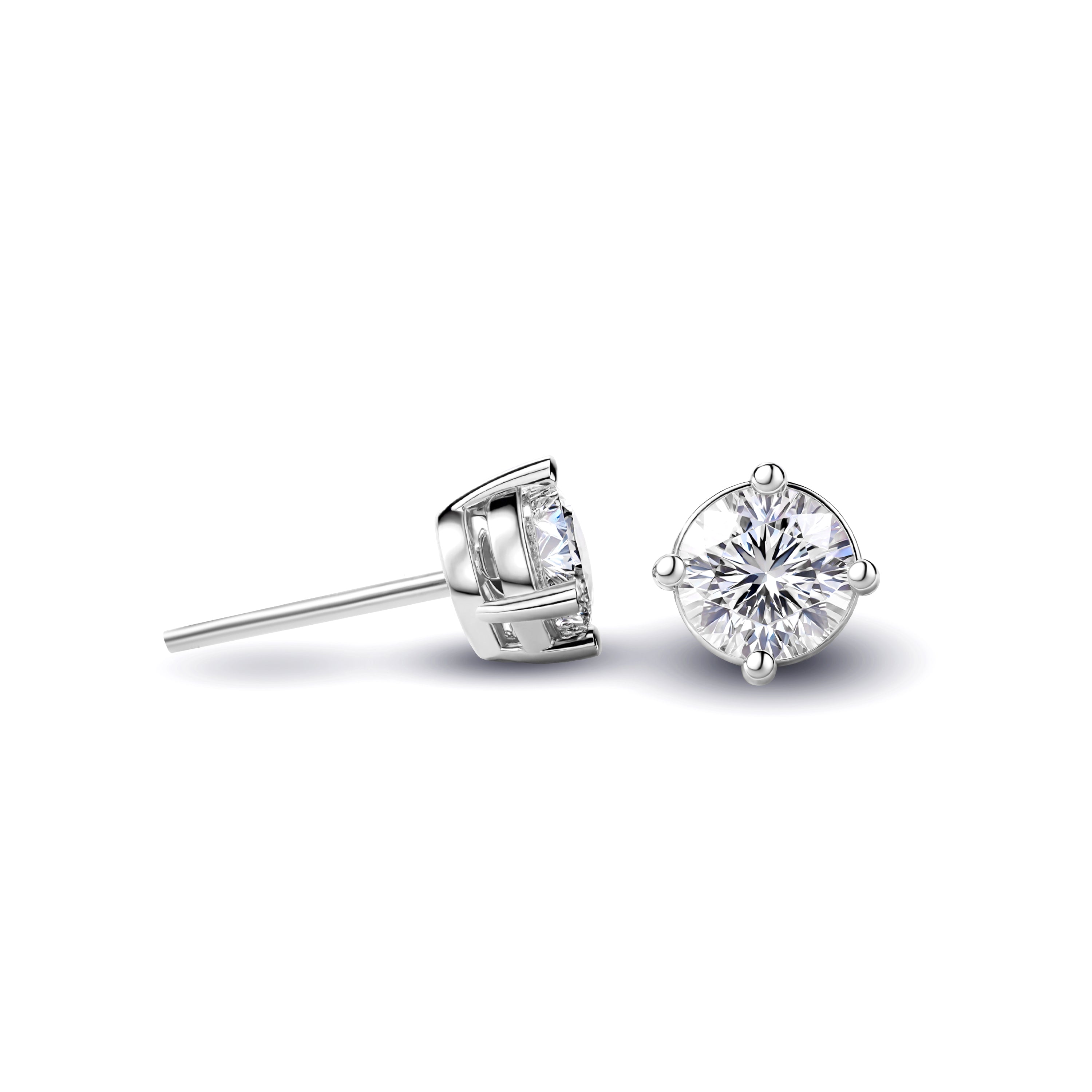 To My Beautiful Wife | Round Cut Moissanite Earrings | Gift For Her