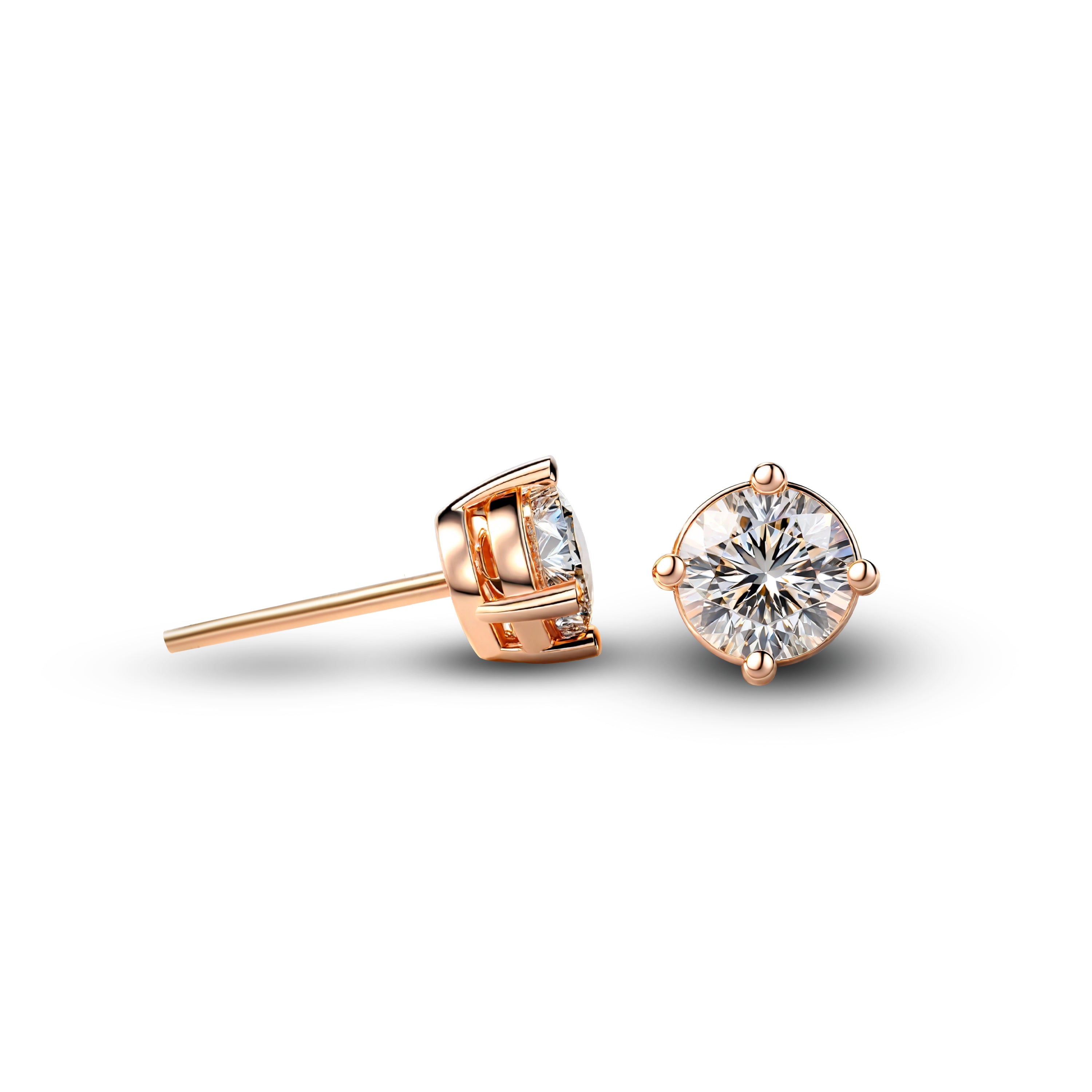 À ma magnifique épouse | Boucles d'oreilles Moissanite taille ronde | Cadeau pour elle