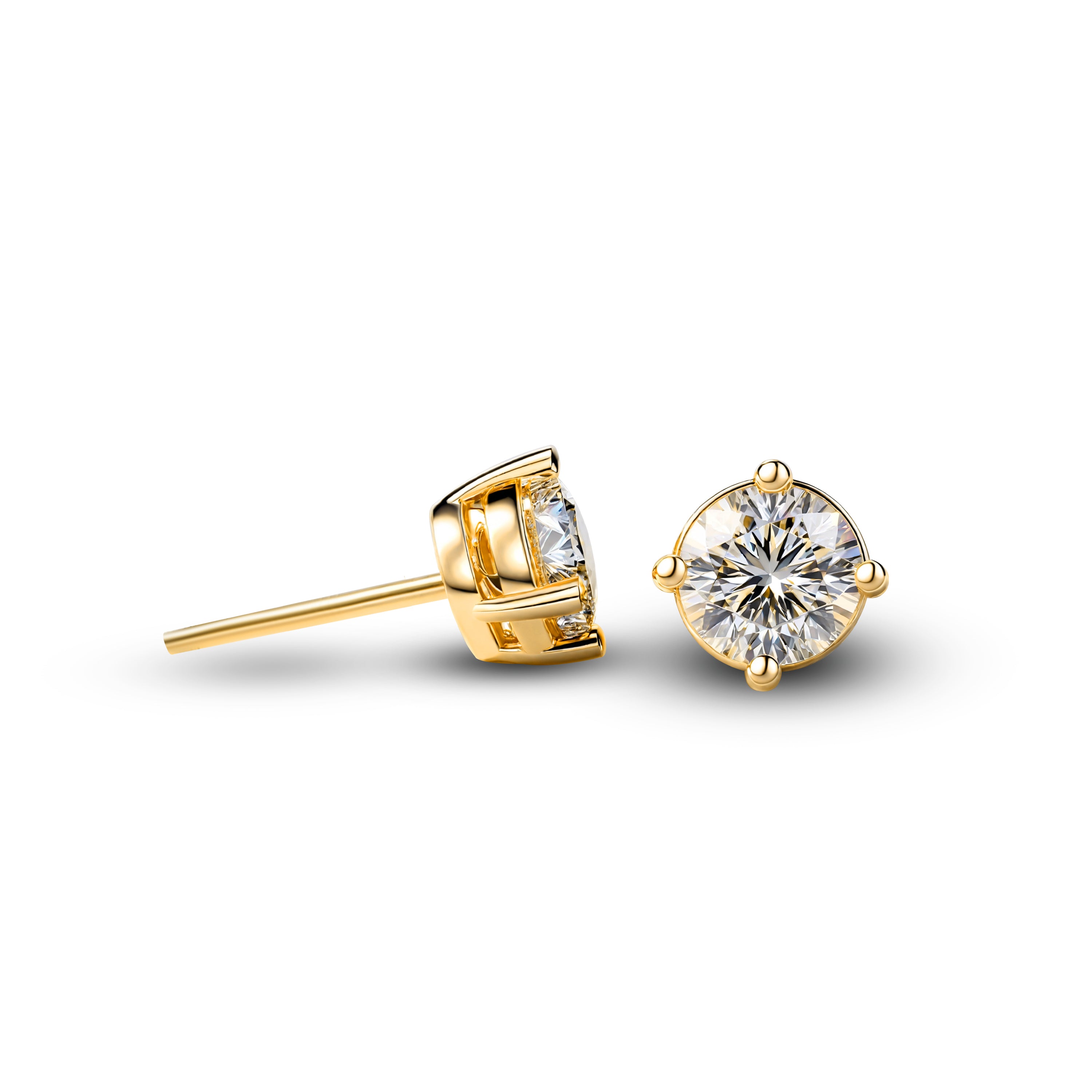 À ma magnifique épouse | Boucles d'oreilles Moissanite taille ronde | Cadeau pour elle