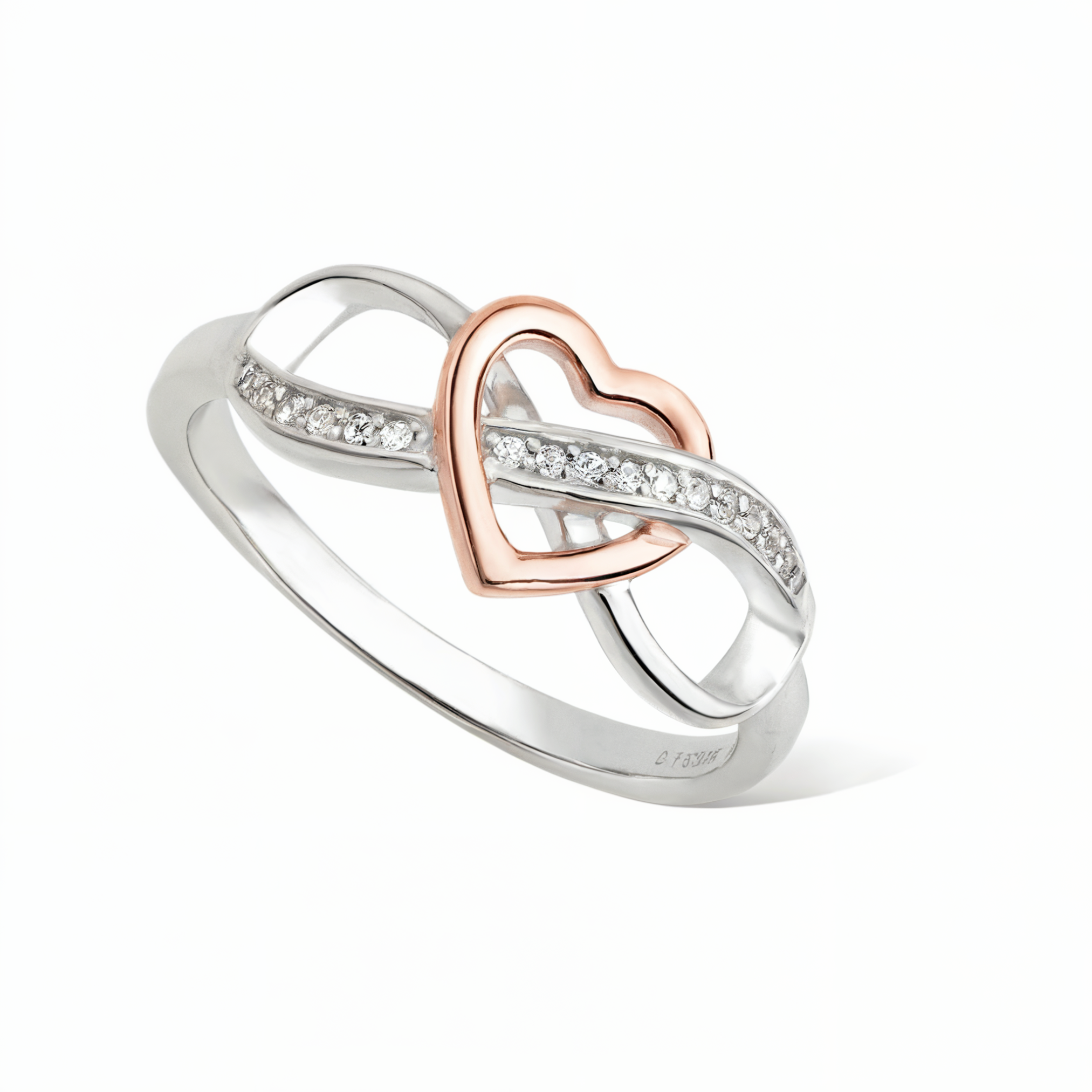 Élégante bague cœur infini