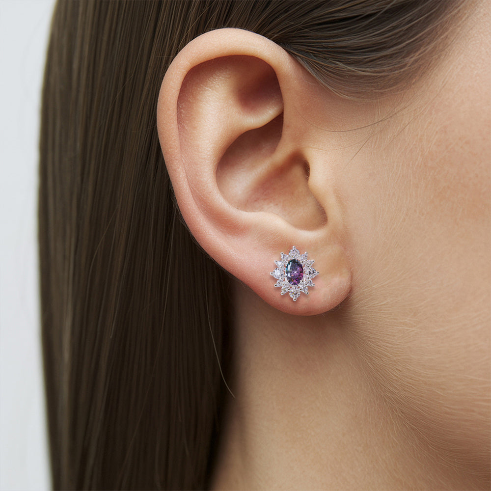 Les Boucles d'Oreilles Brianna Alexandrite
