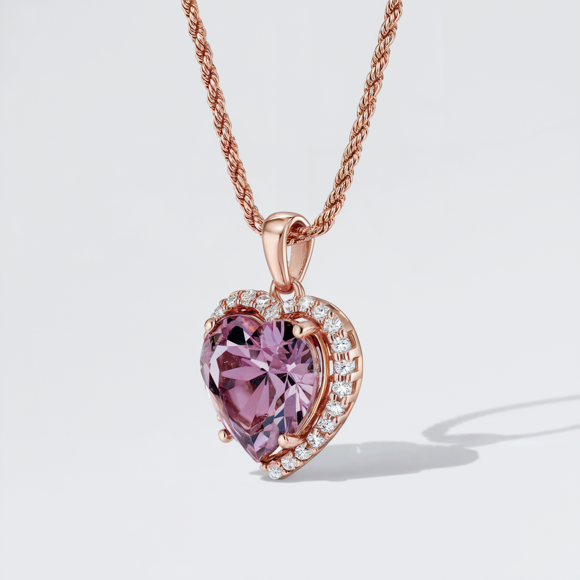 Collier Secret Halo en Forme de Cœur