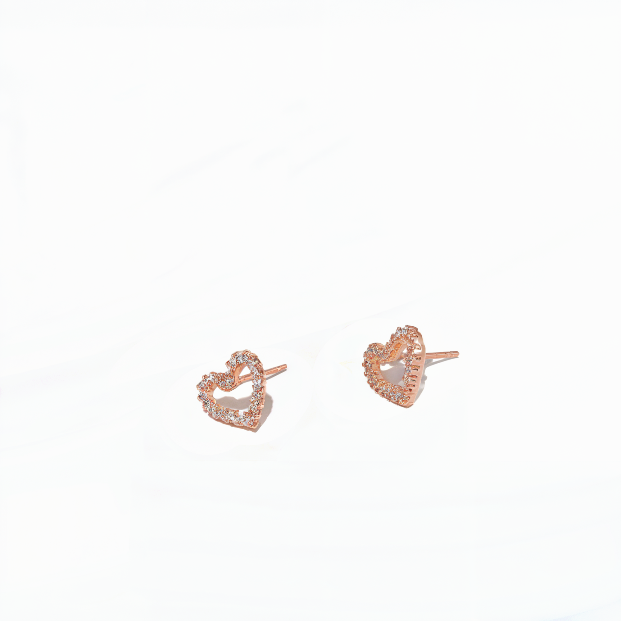 Boucles d'oreilles classiques cœur argent