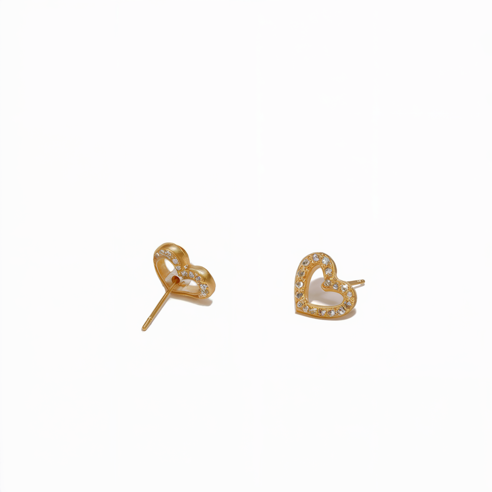 Boucles d'oreilles classiques cœur argent