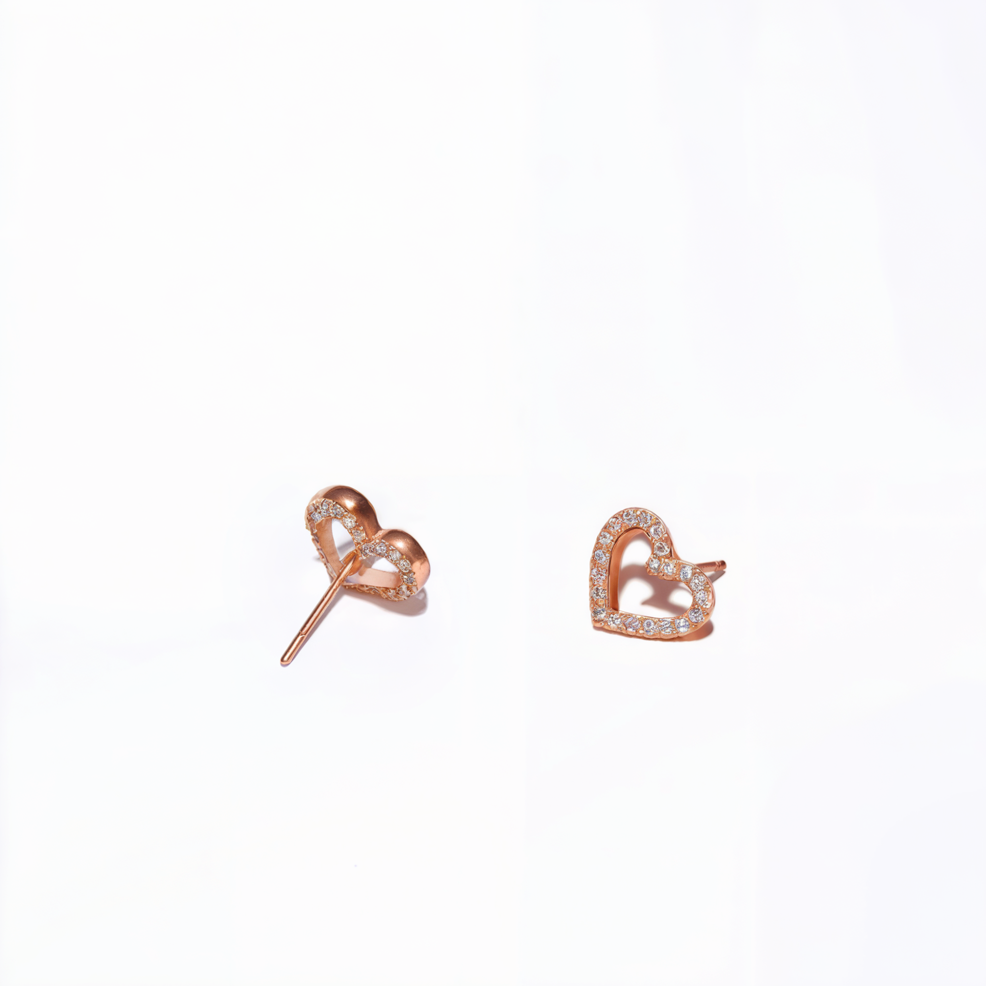 Boucles d'oreilles classiques cœur argent