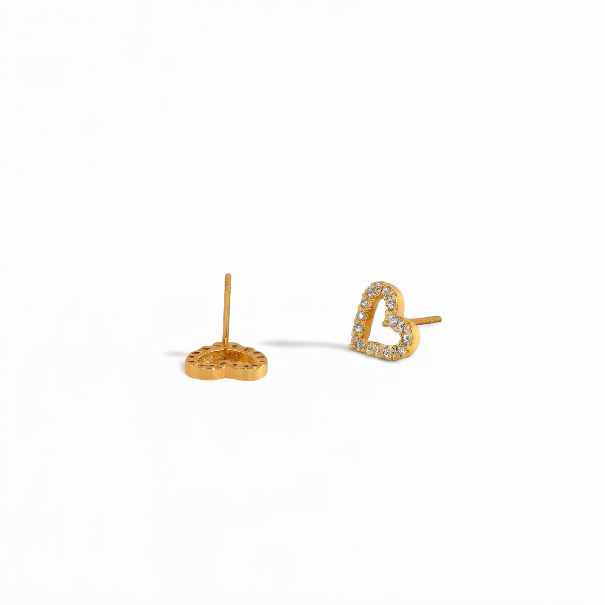 Boucles d'oreilles classiques cœur argent