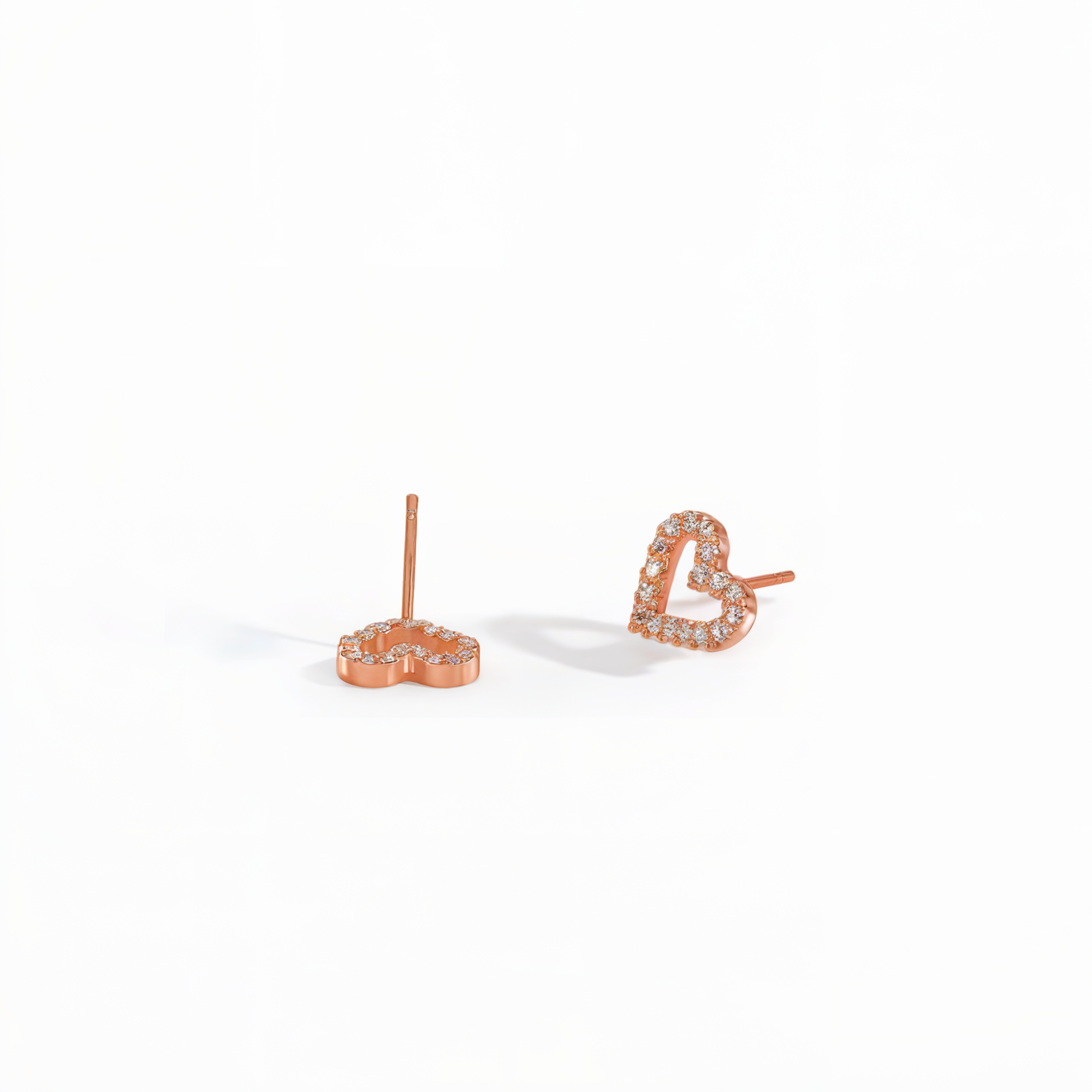 Boucles d'oreilles classiques cœur argent