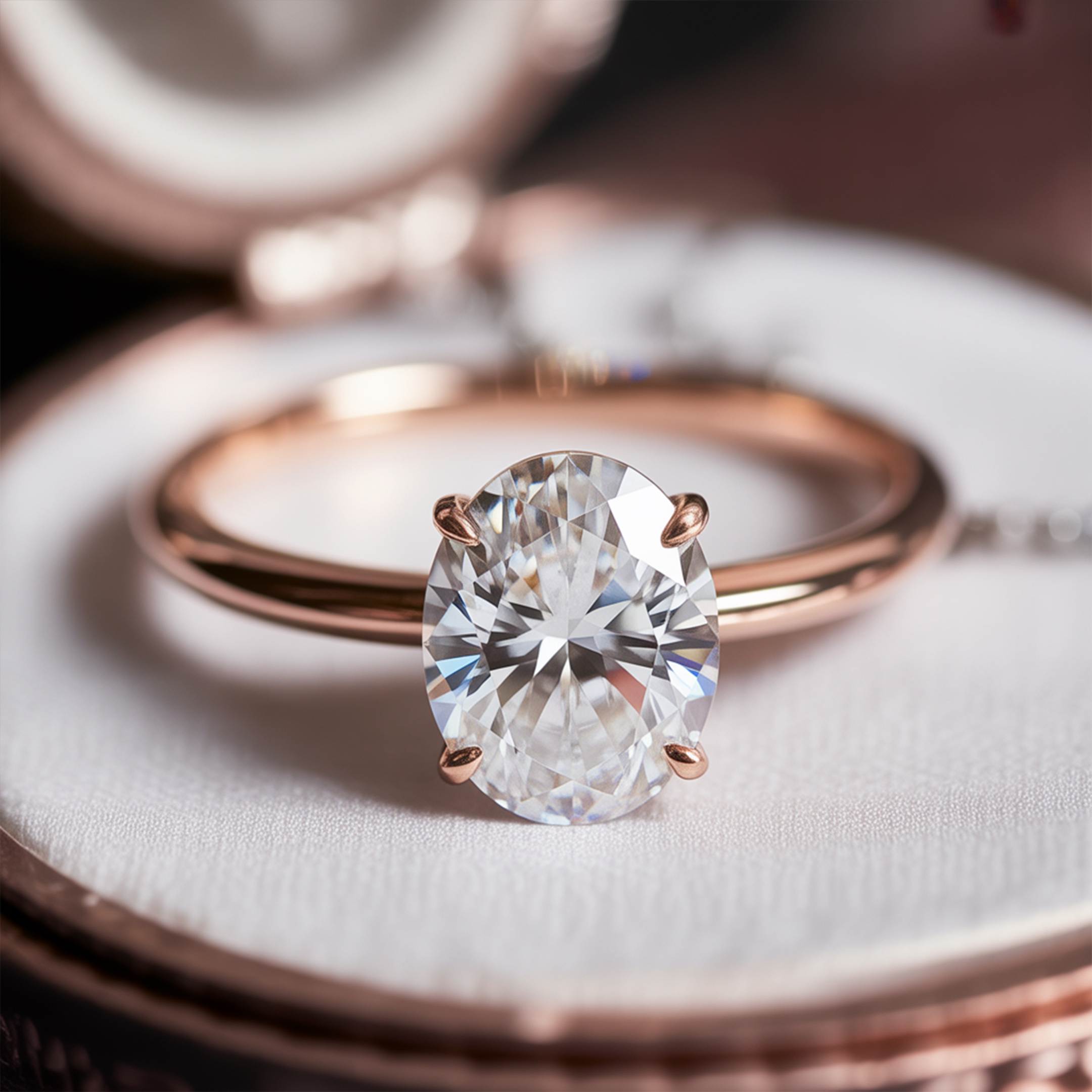 The Luna - Solitaire Moissanite Ring