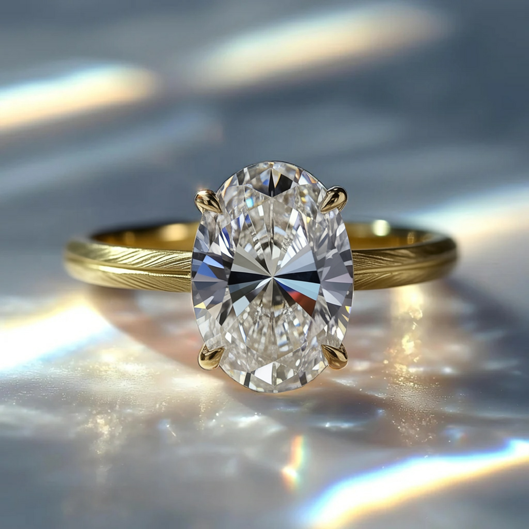 The Opaline - Vintage Moissanite Ring