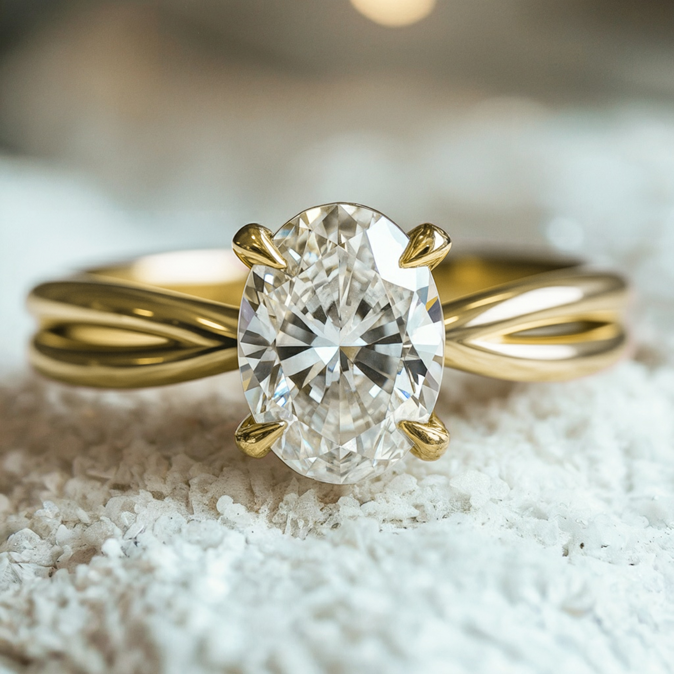 The Celestine - Infinity Moissanite Ring