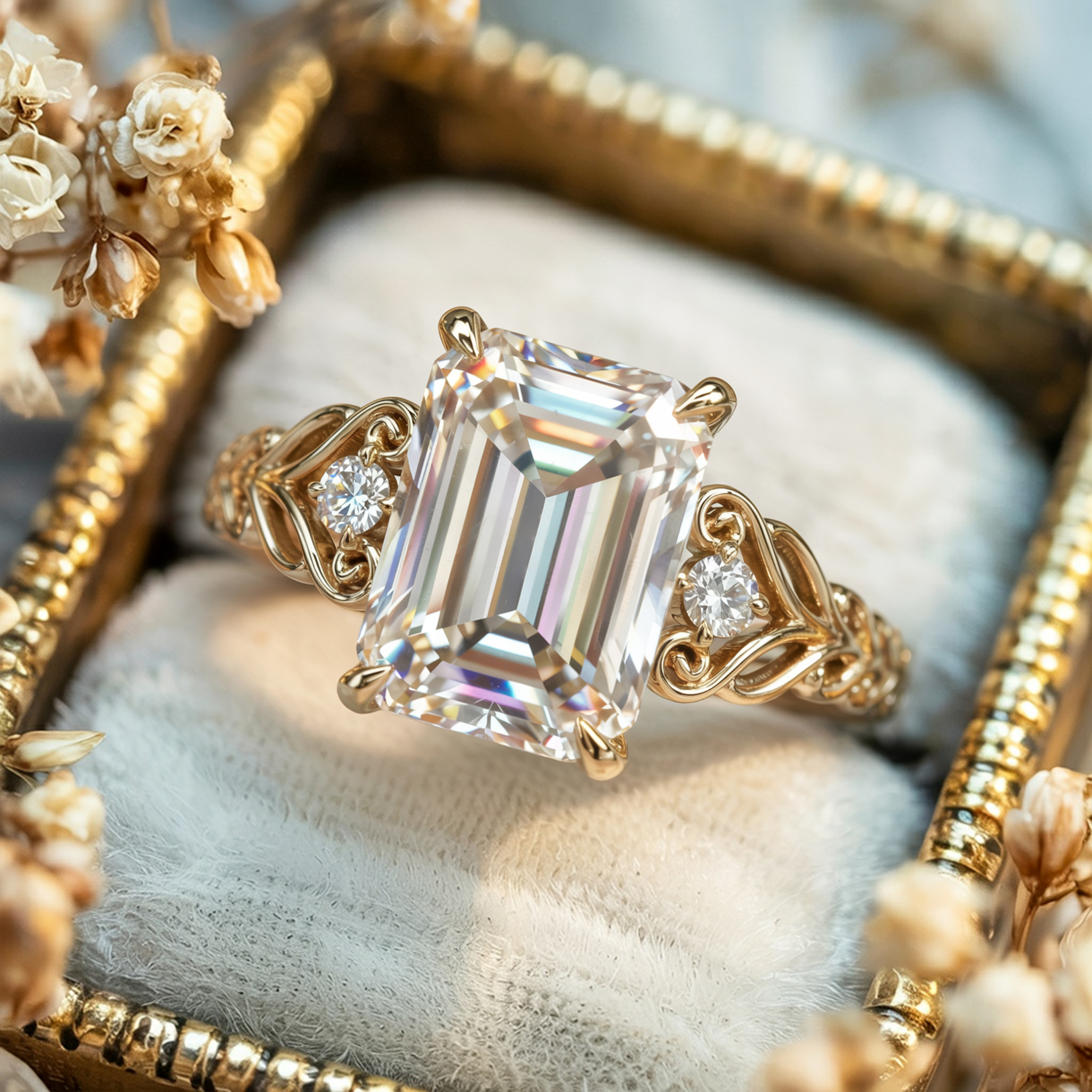The Bella Jewel – Vintage Moissanite Ring