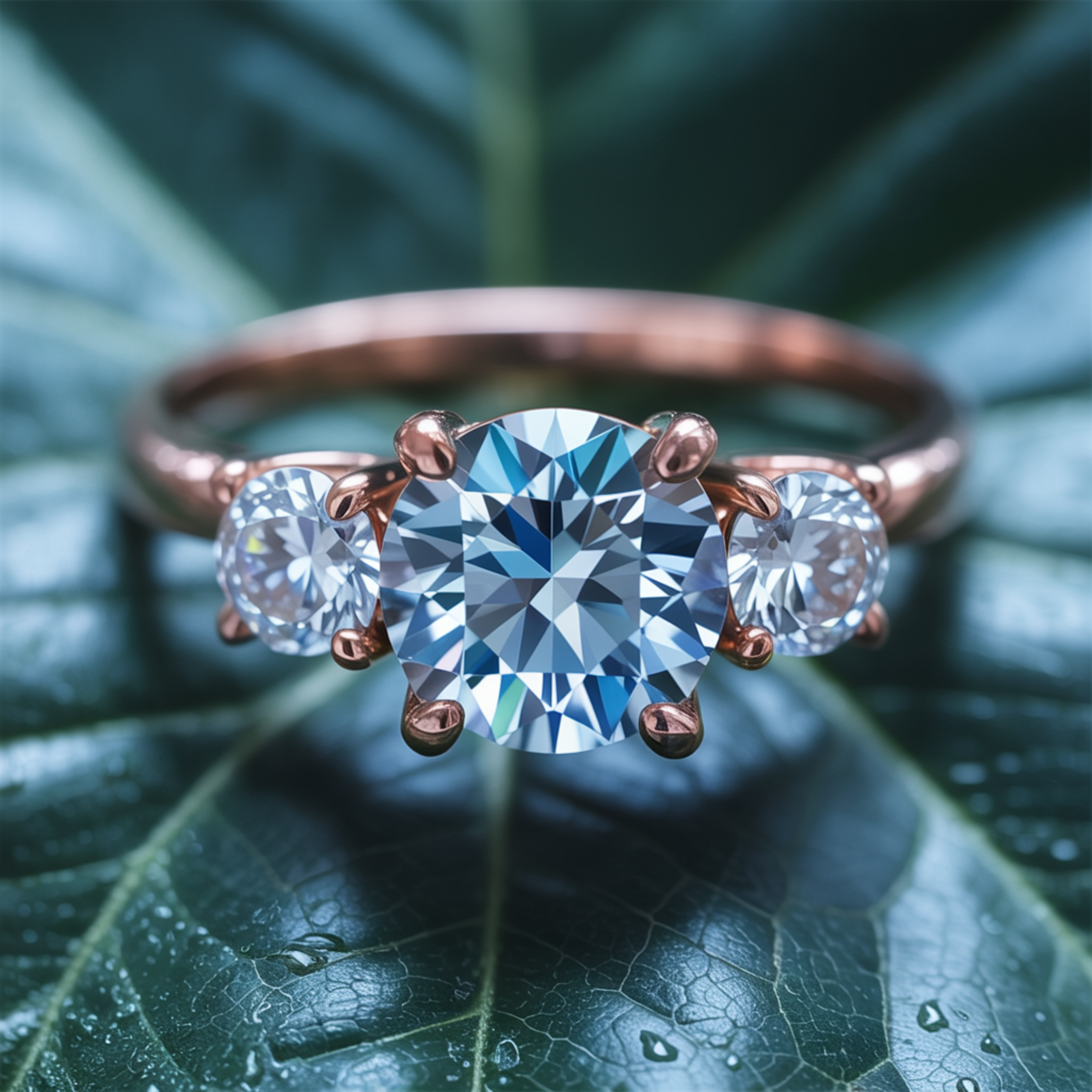 The Katalina – Three-Stone Moissanite Ring