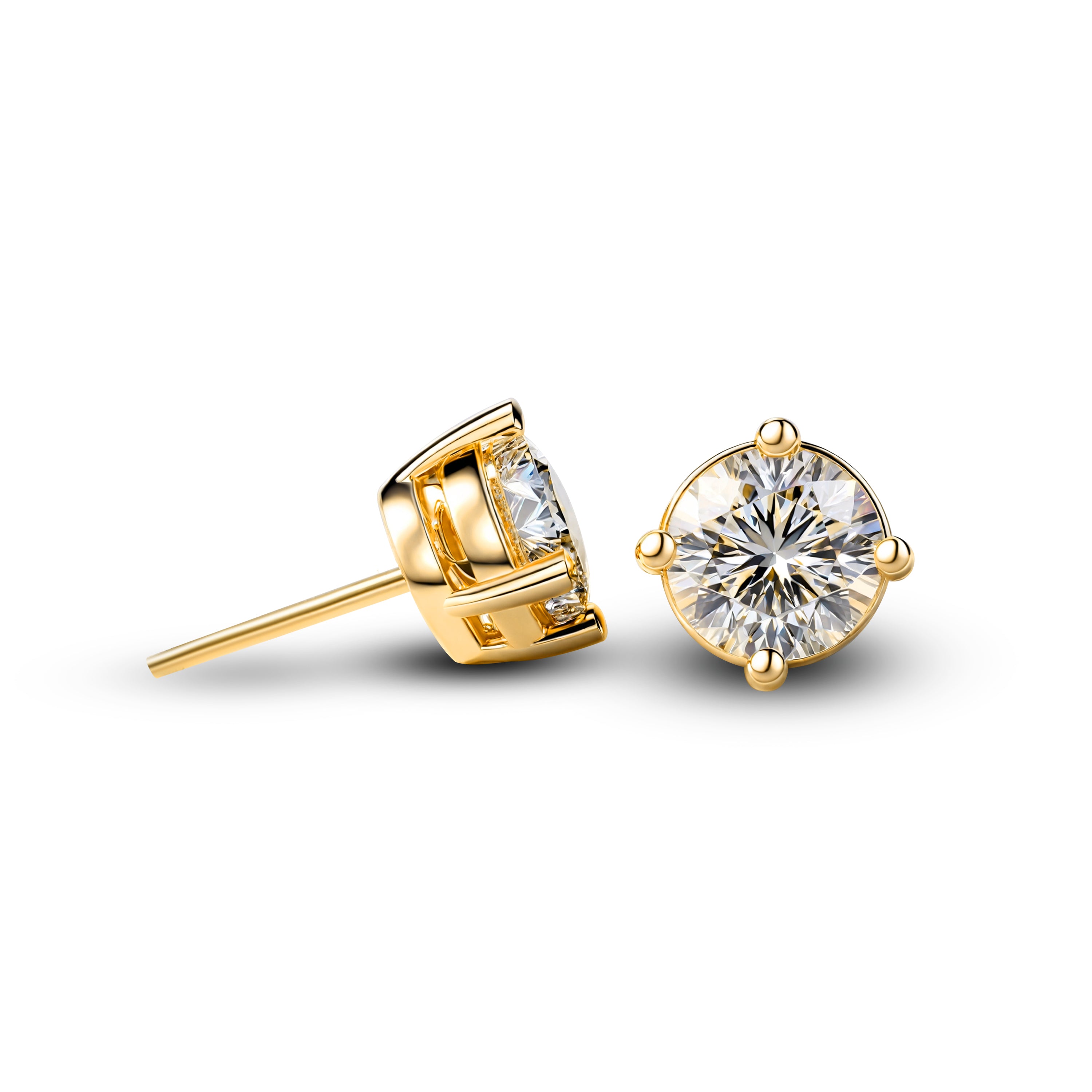 À ma magnifique épouse | Boucles d'oreilles Moissanite taille ronde | Cadeau pour elle