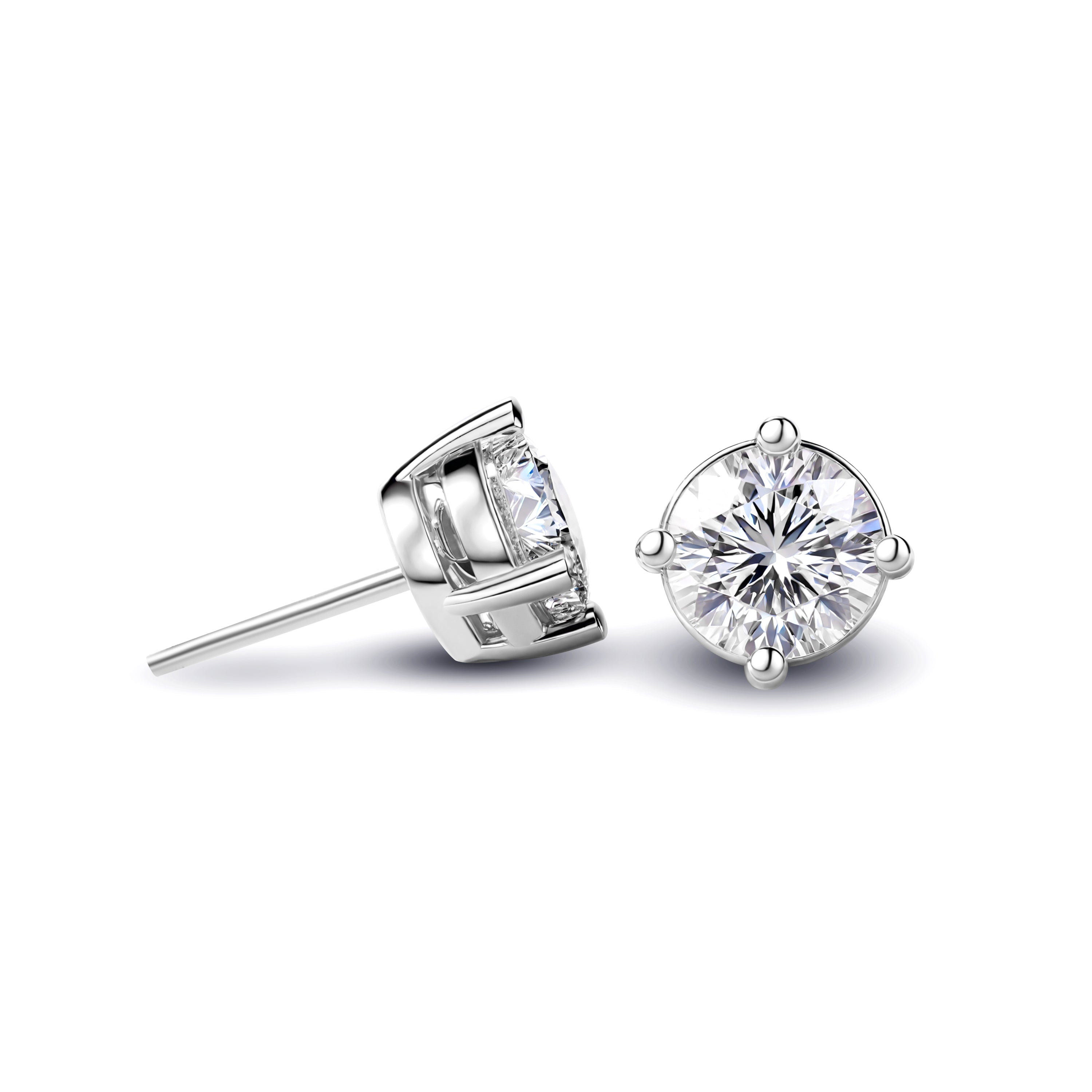 À ma magnifique épouse | Boucles d'oreilles Moissanite taille ronde | Cadeau pour elle