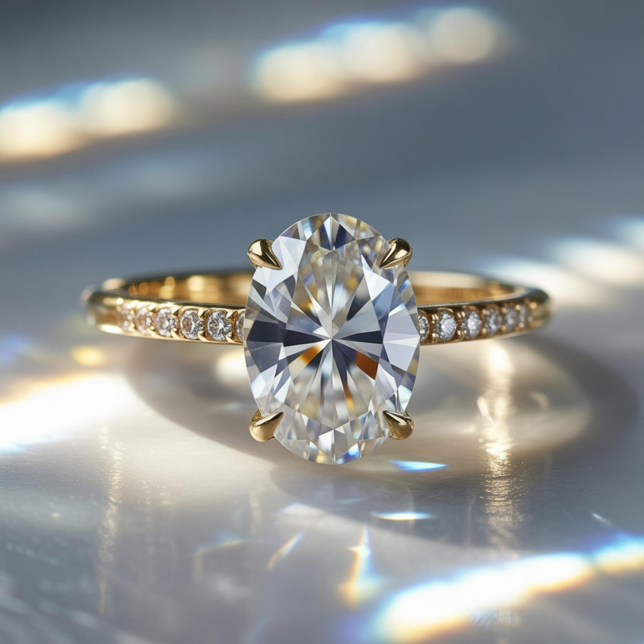 The Opaline 1CT Moissanite Ring