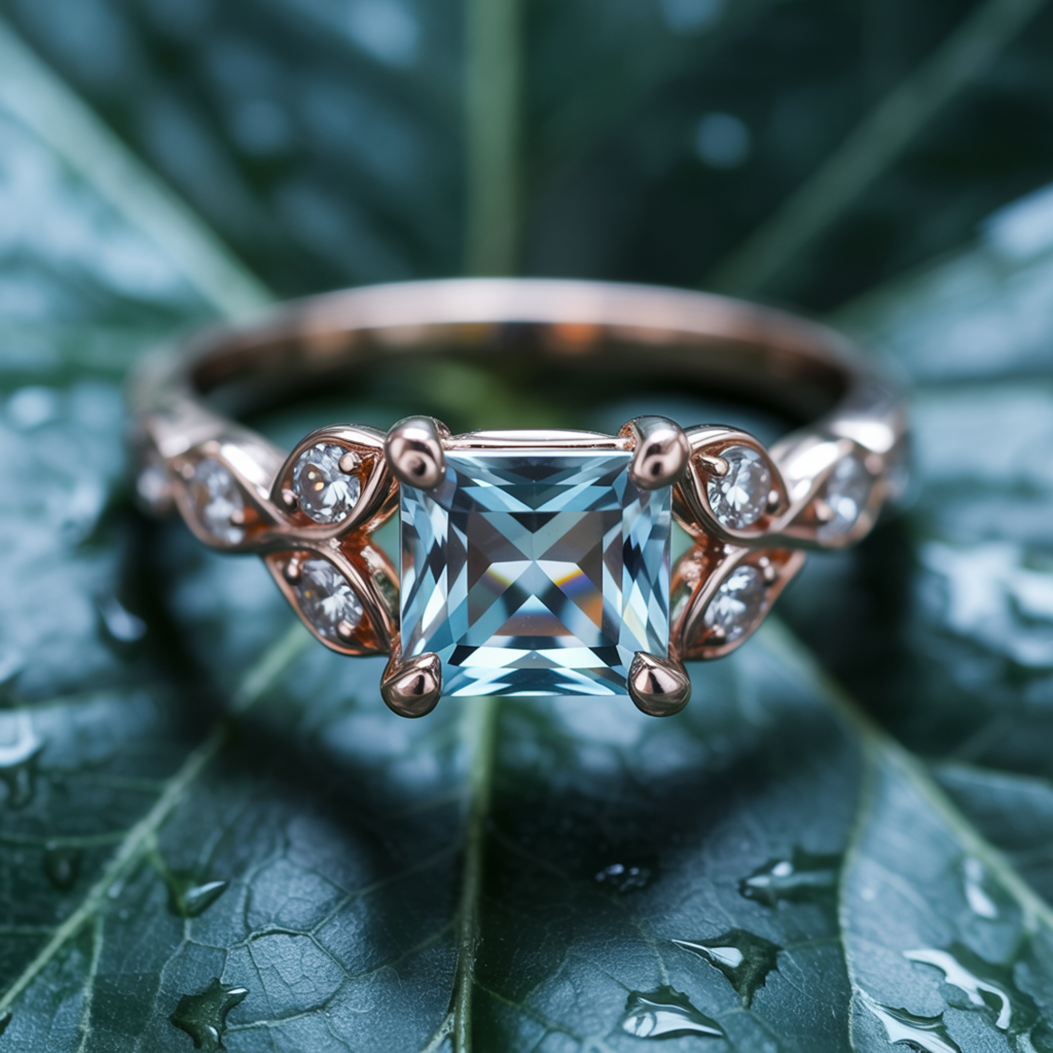 The Katalina Princess Cut Moissanite Ring