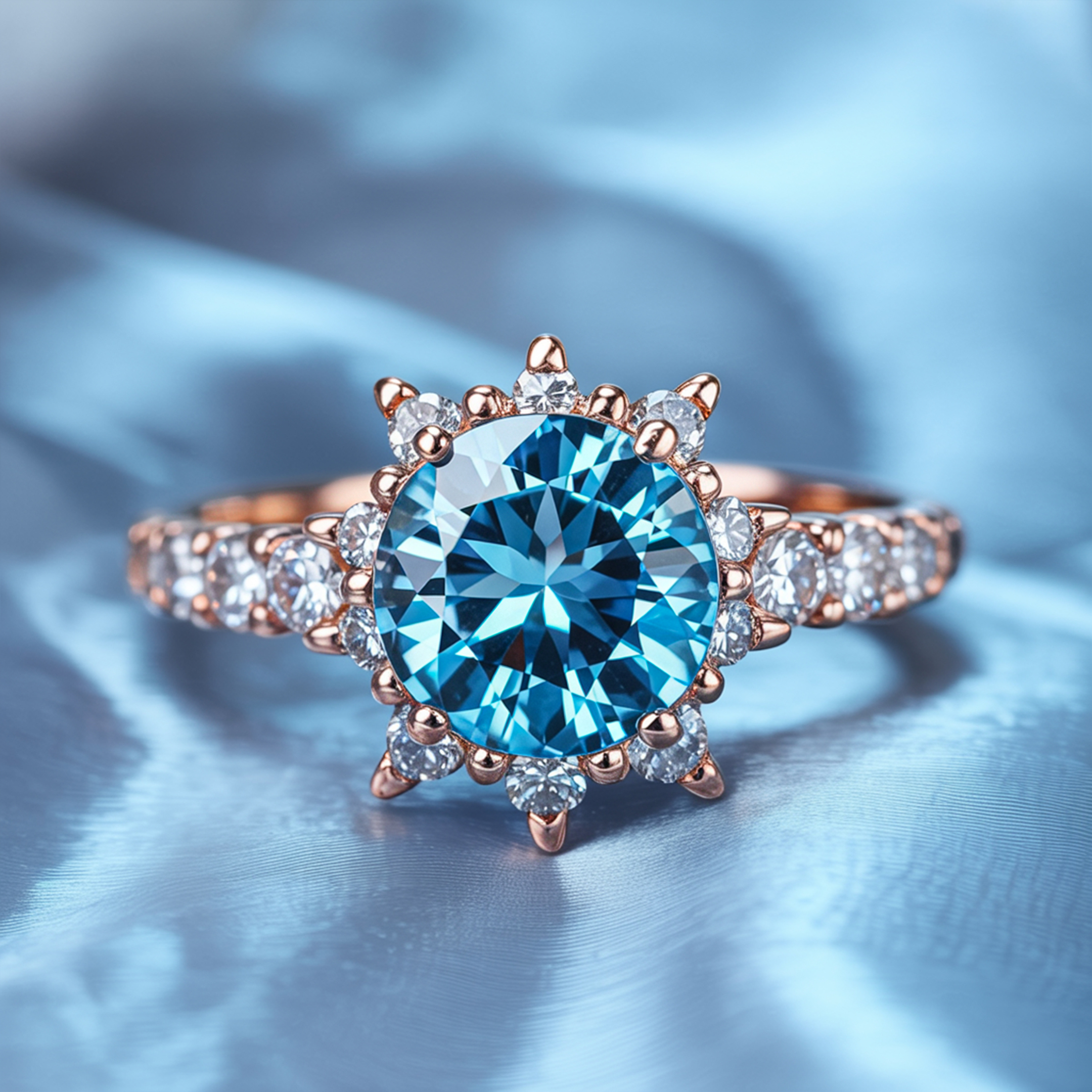 The Caterina Round Cut Moissanite Ring