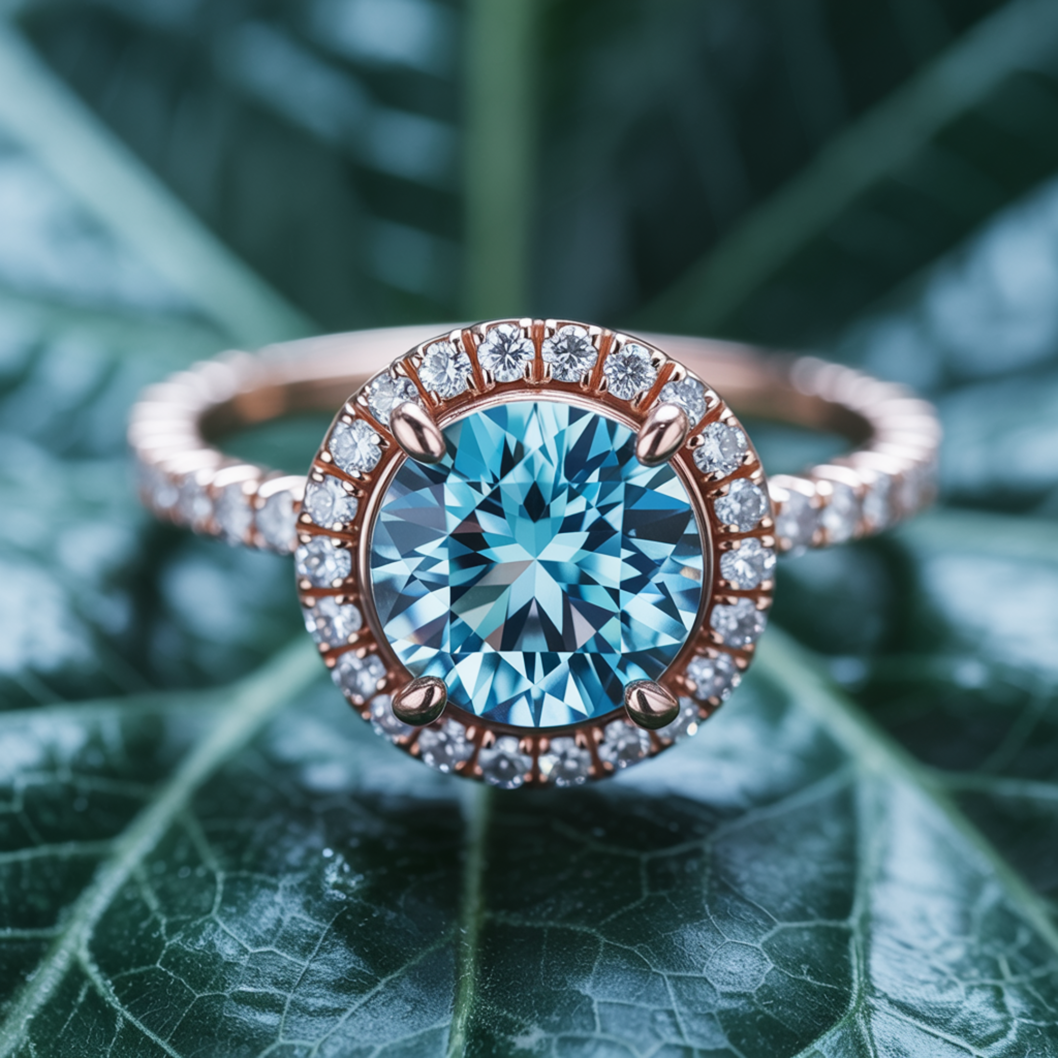 The Katalina – Halo Moissanite Ring