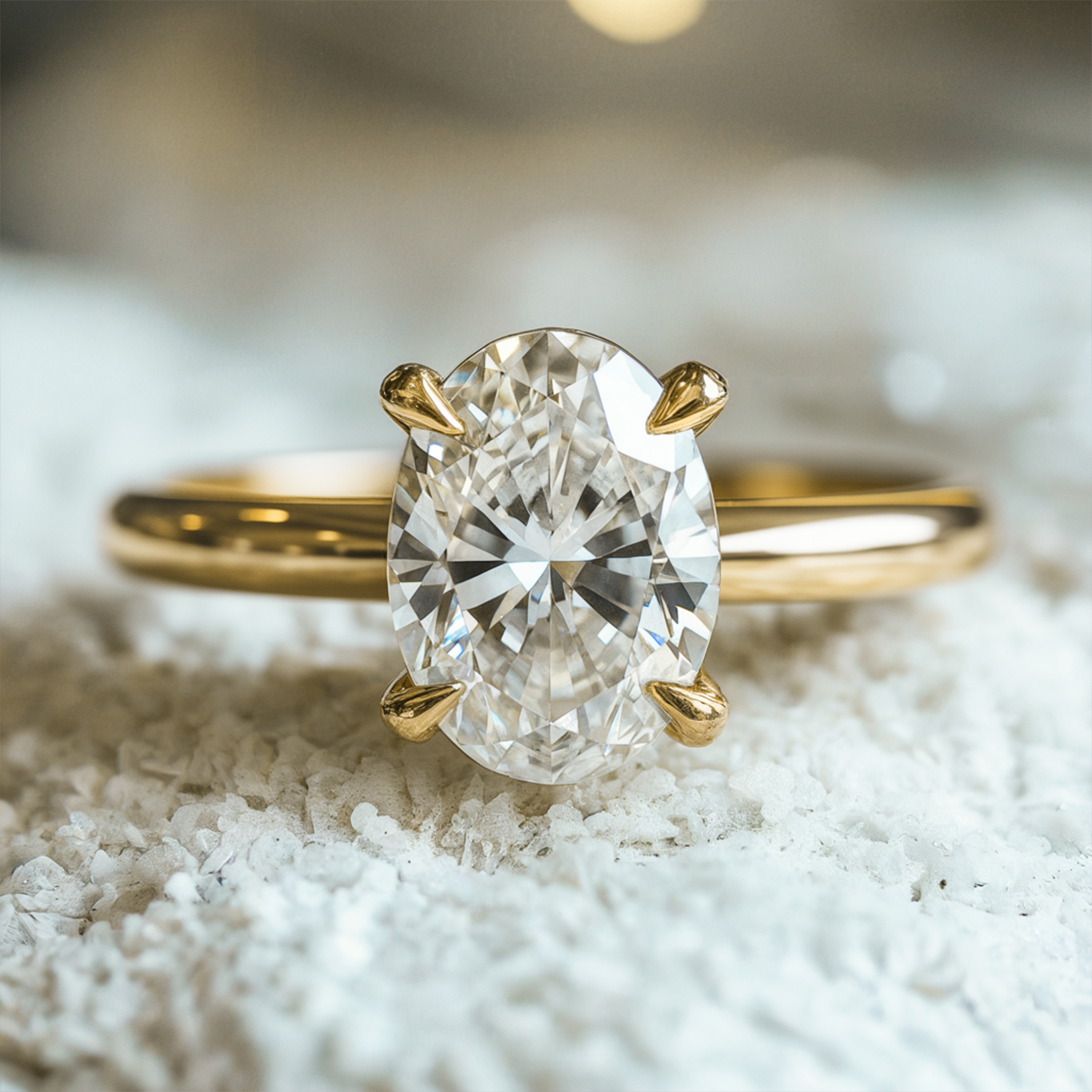 The Celestine - Solitaire Moissanite Ring