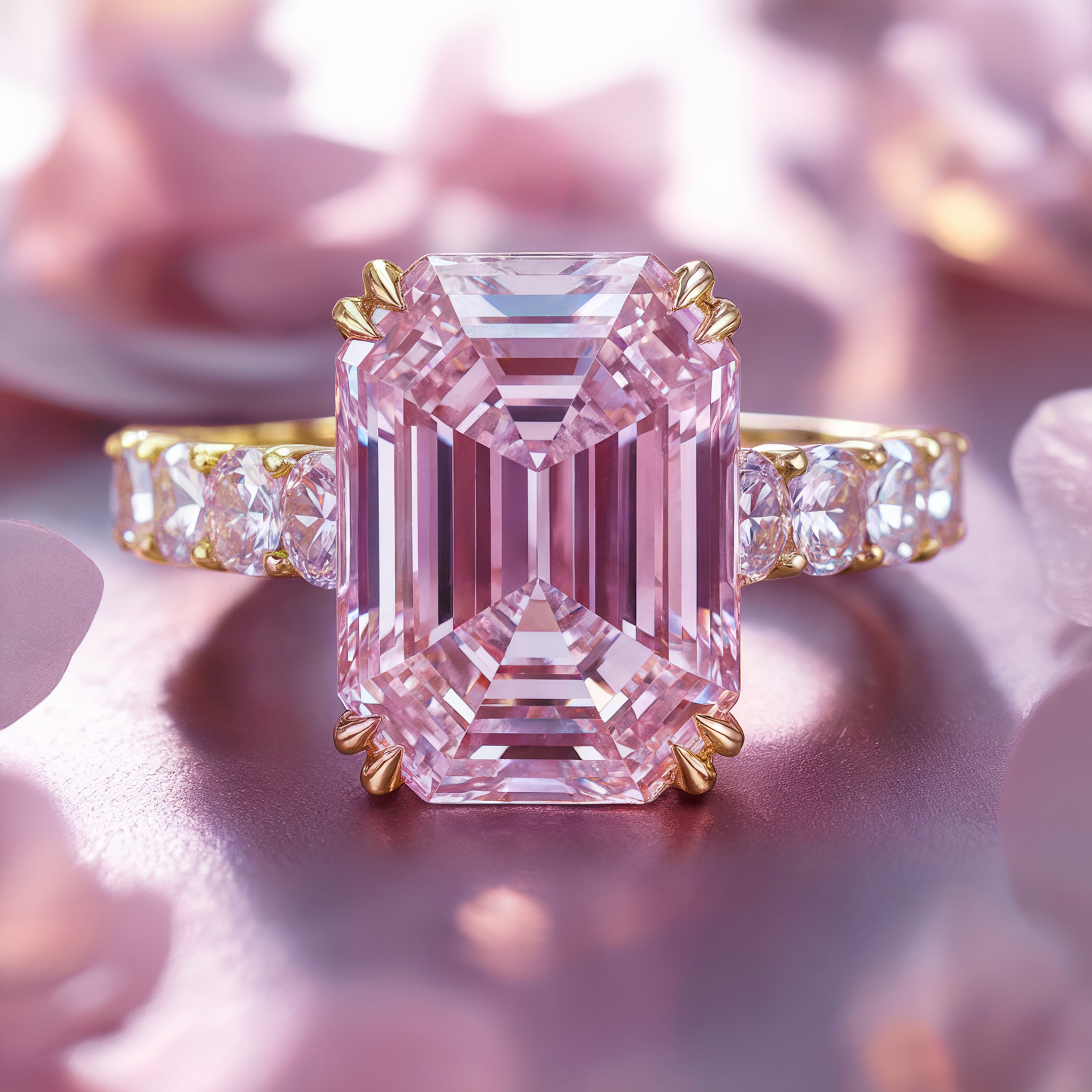 The Camilla 4CT Pink Moissanite Ring