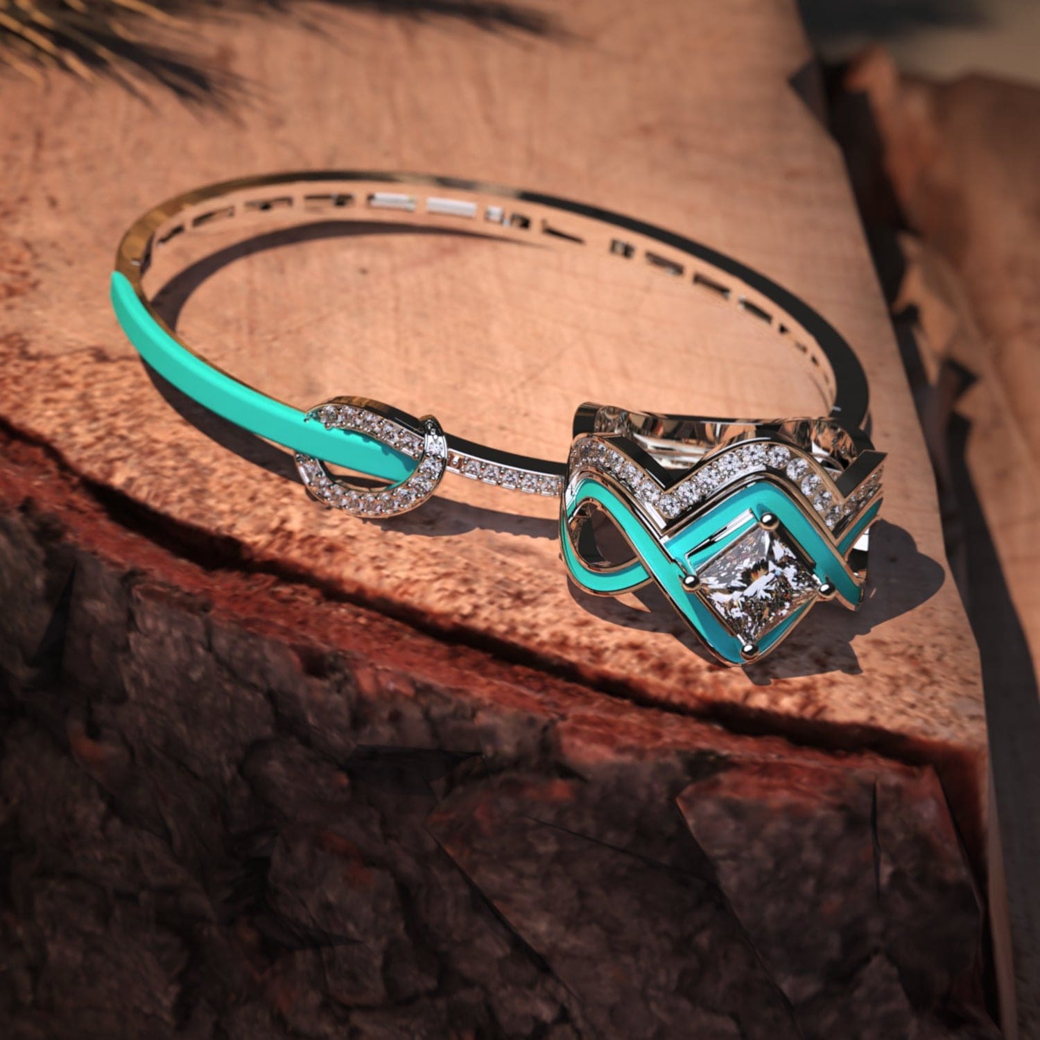 The Ocean Wave: Ensemble Bague & Bracelet 2 Pièces - Argent Sterling S925