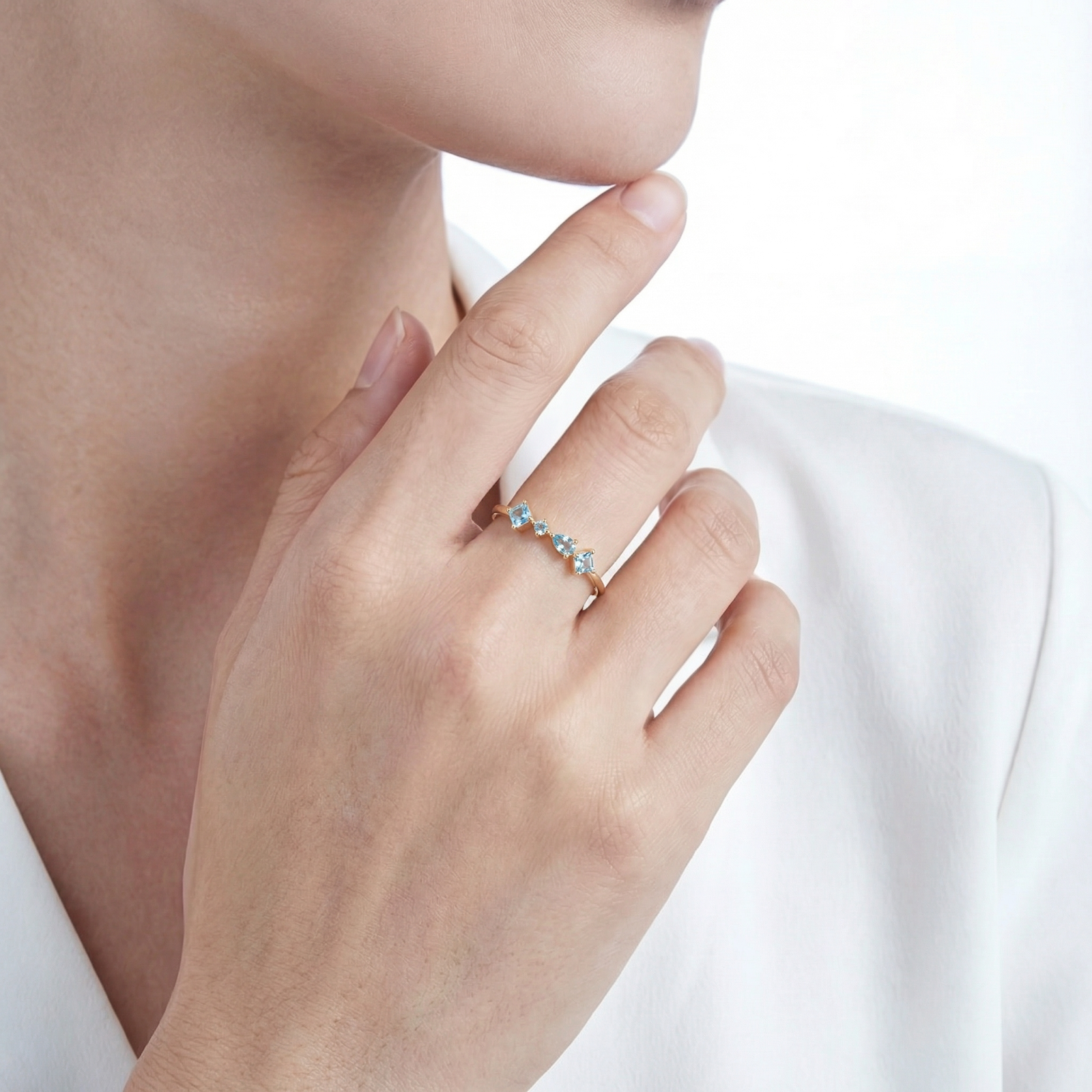 The Melina Cluster Ring - 18K Gold Vermeil