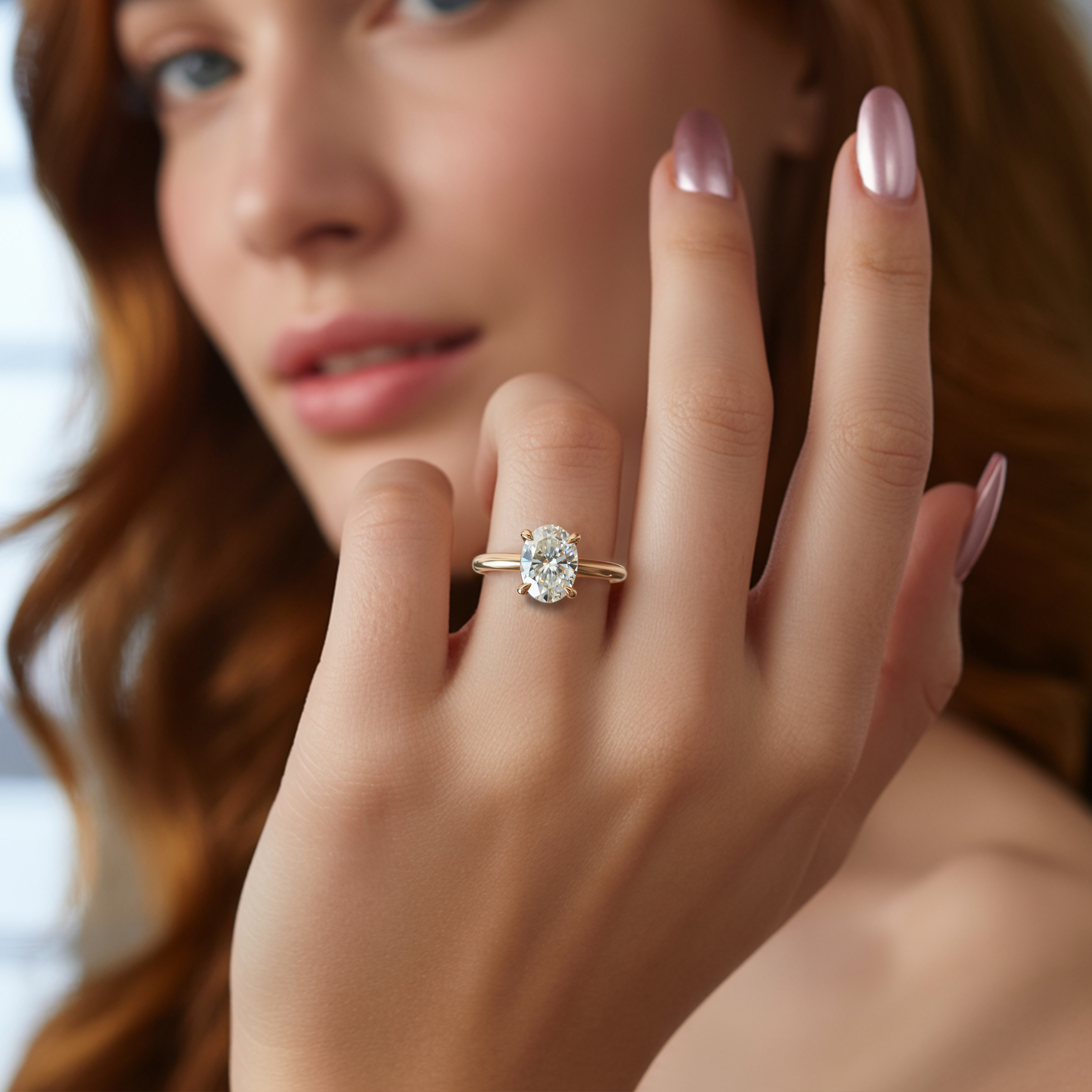 La Célestine - Bague Solitaire Moissanite