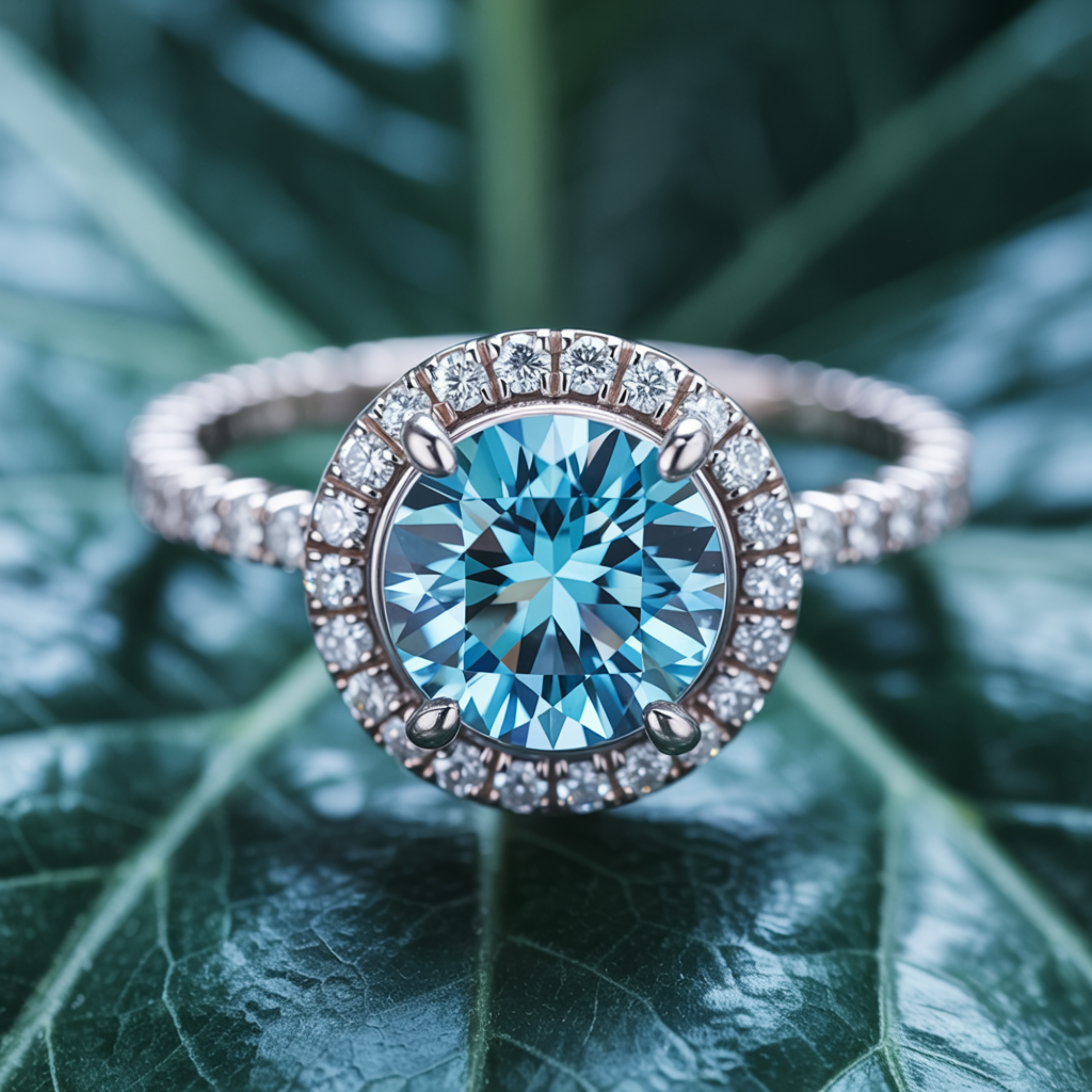 The Katalina – Halo Moissanite Ring