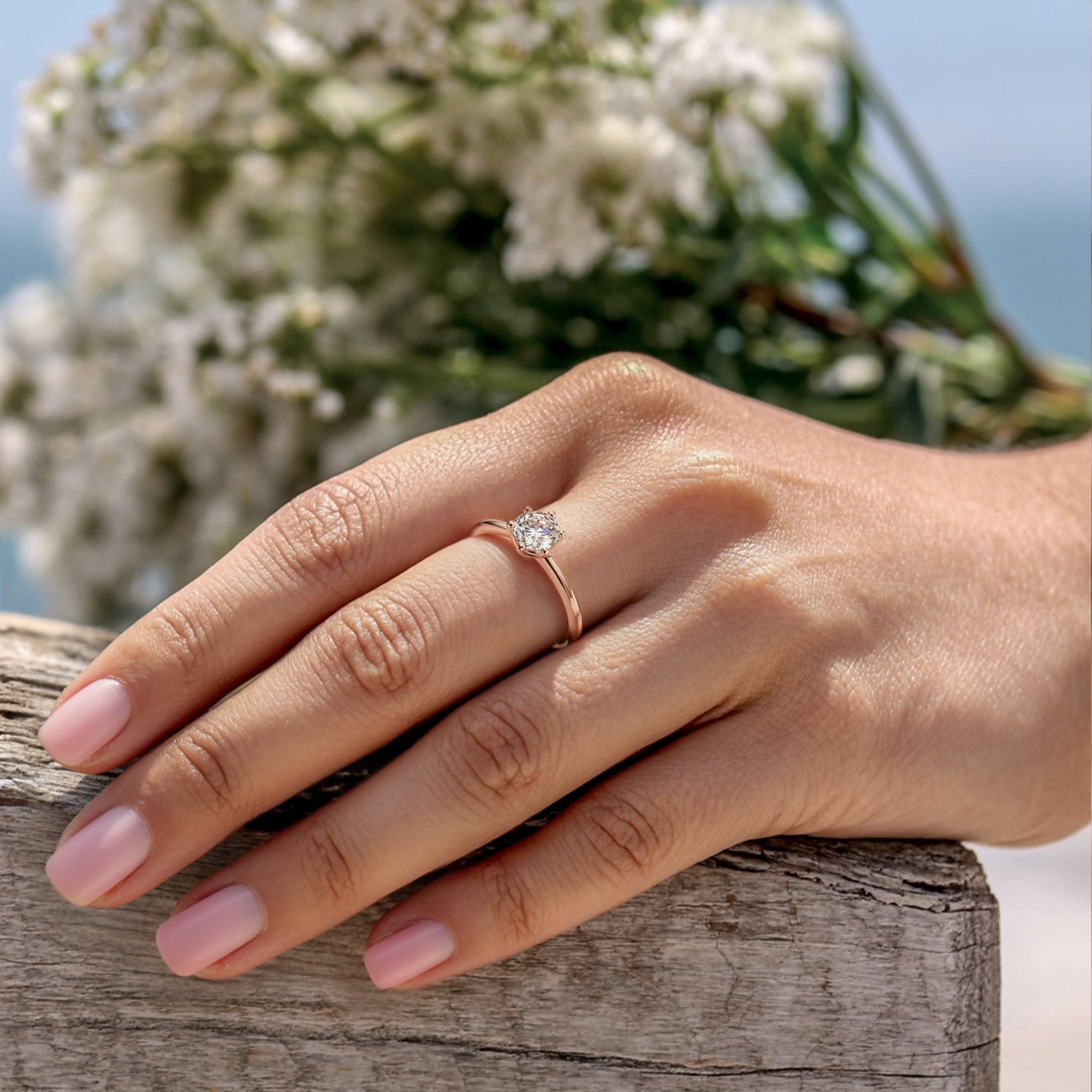 Bague Moissanite 0.3CT gratuite en argent sterling S925