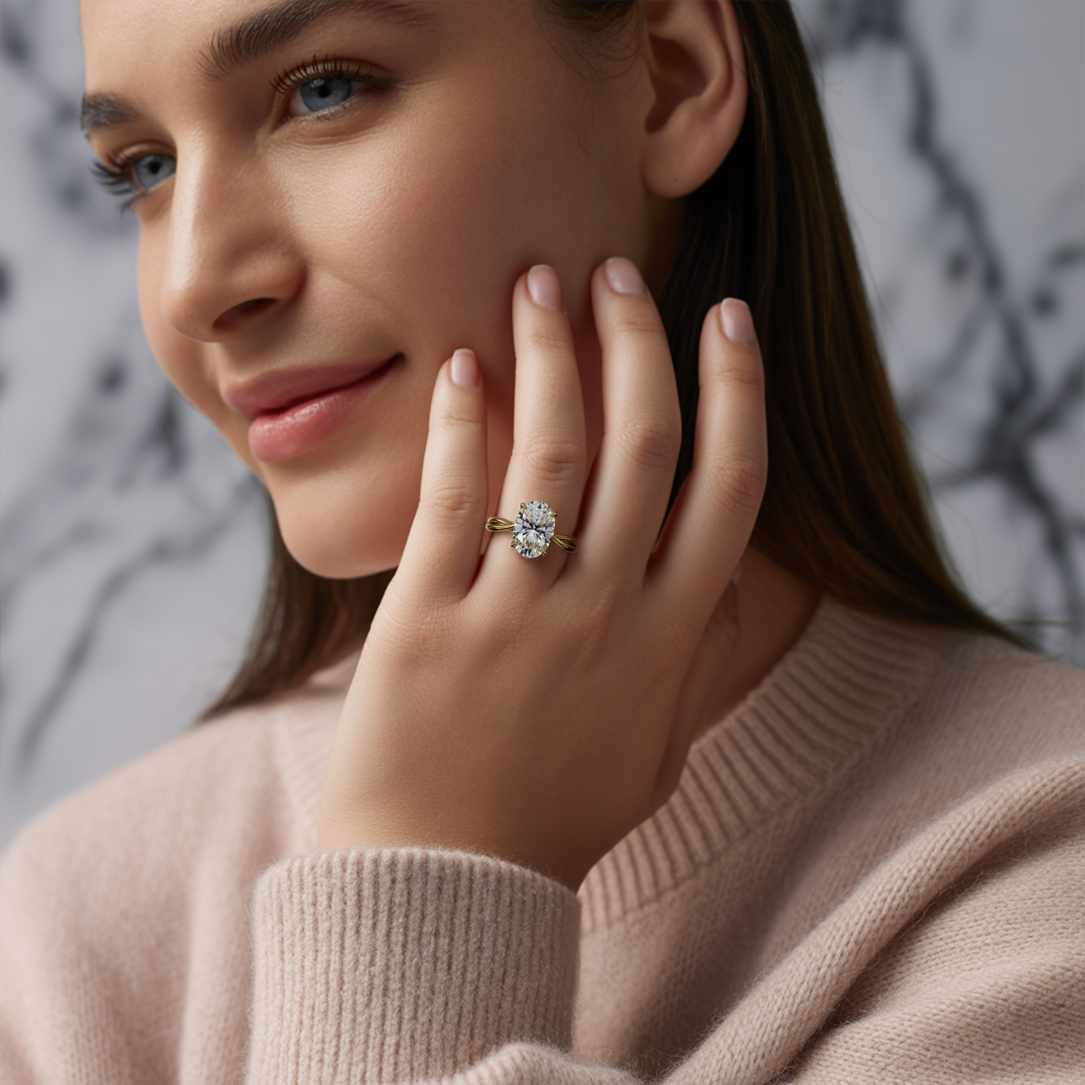 The Opaline - Infinity Moissanite Ring