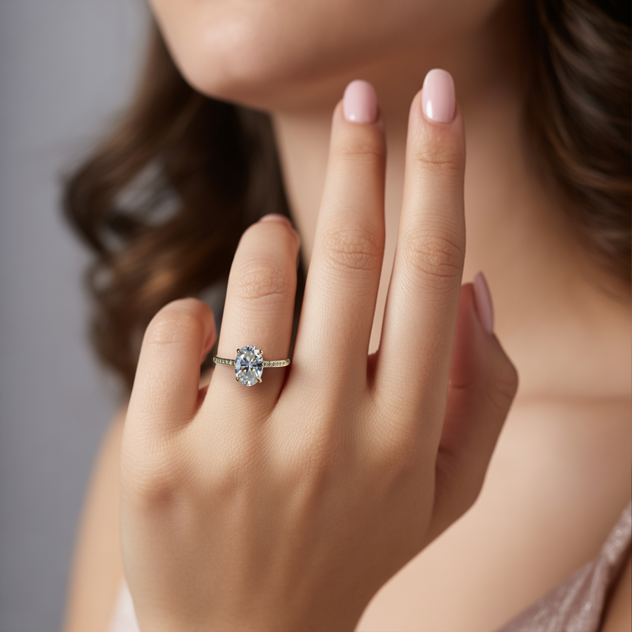 La bague Opaline, Moissanite 1CT