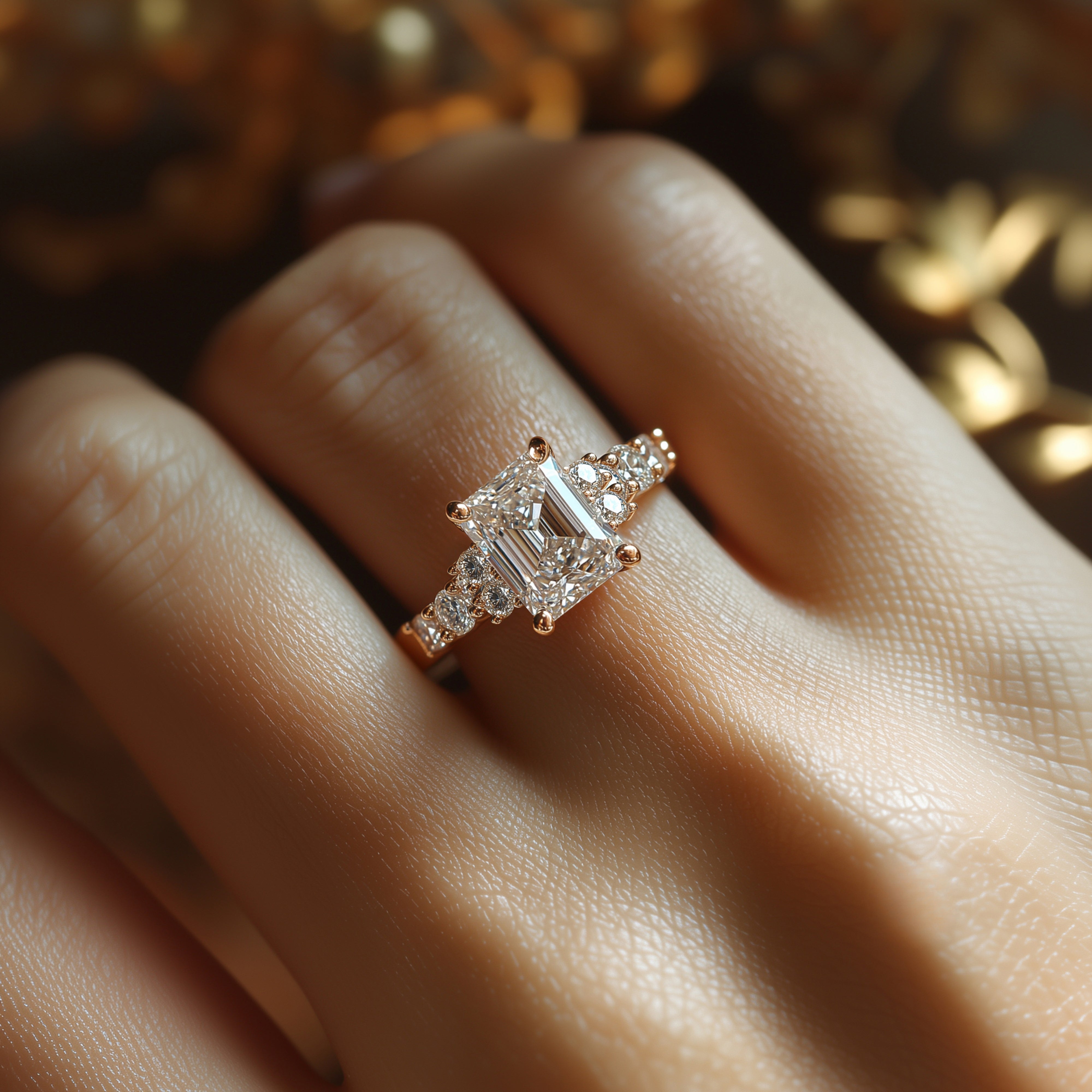 The Adelina Rae Moissanite Engagement Ring