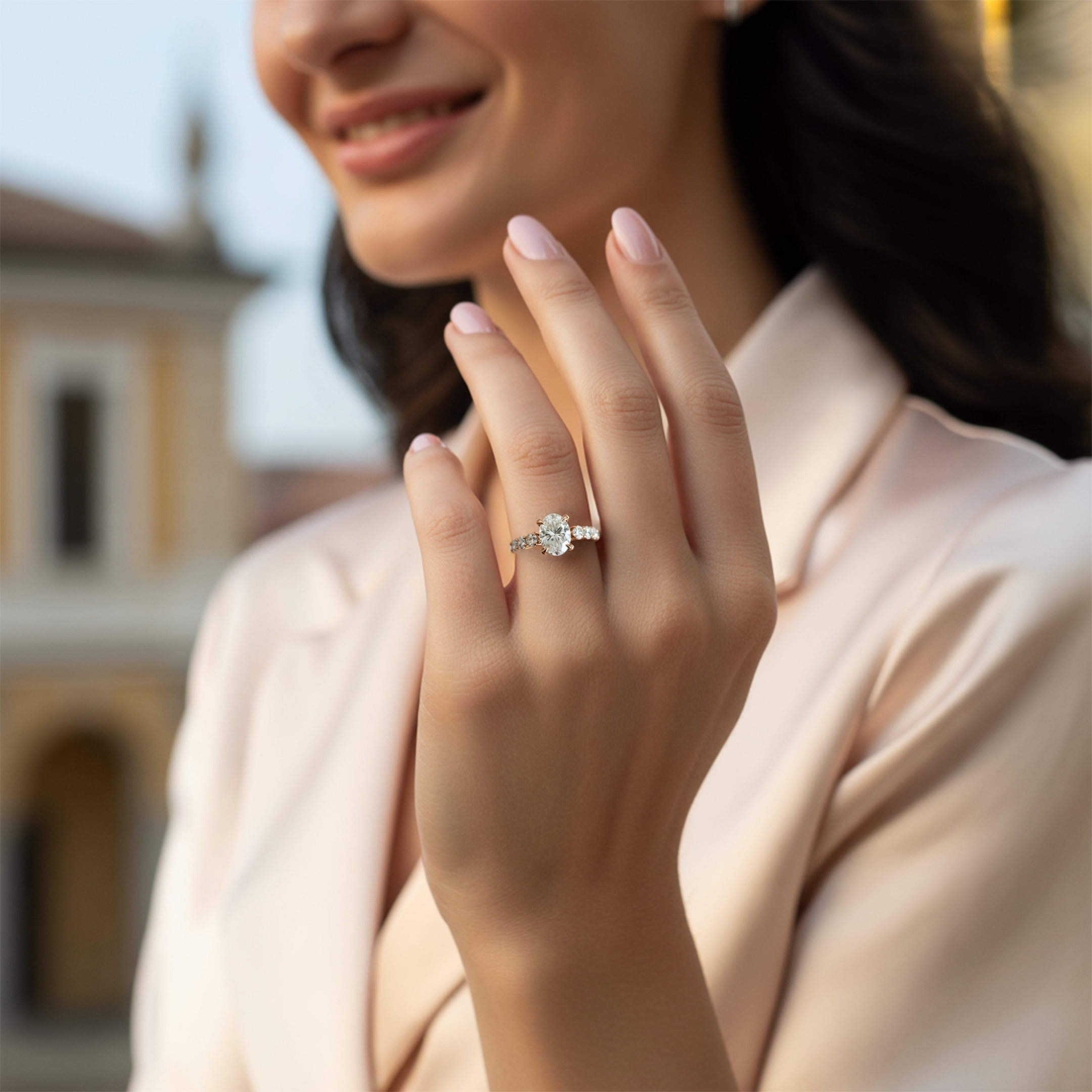 La bague Célestine Moissanite 1CT