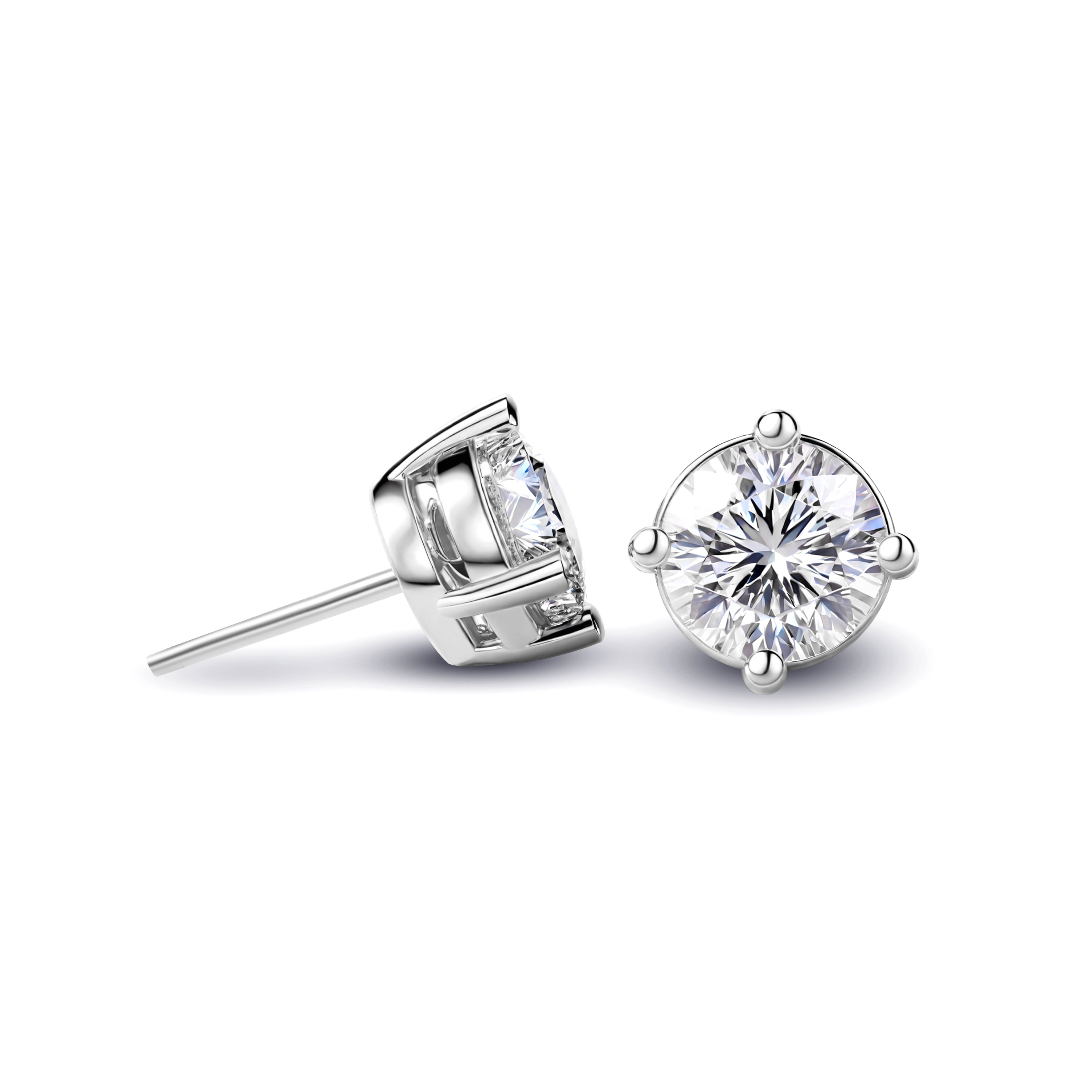 À ma magnifique épouse | Boucles d'oreilles Moissanite taille ronde | Cadeau pour elle