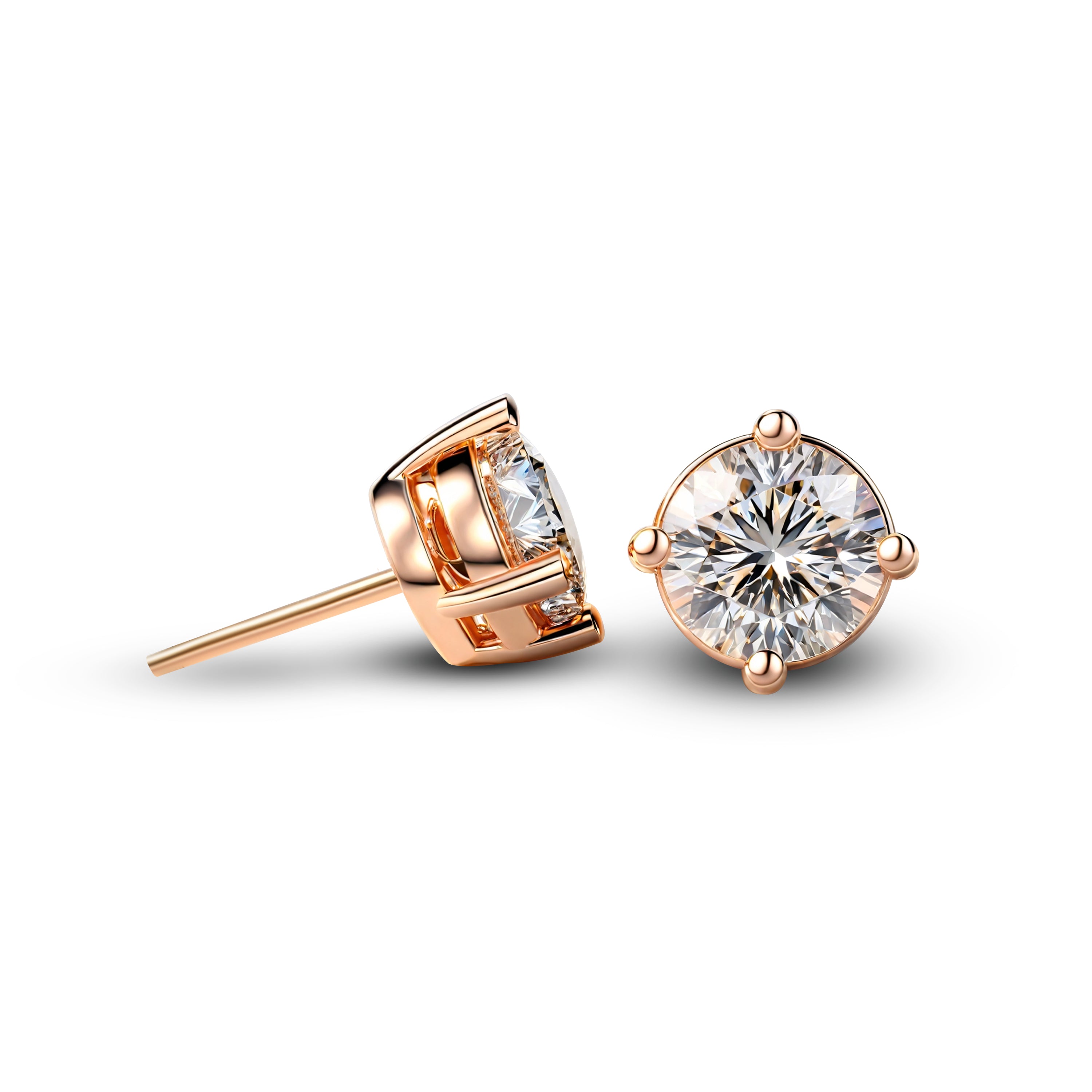 À ma magnifique épouse | Boucles d'oreilles Moissanite taille ronde | Cadeau pour elle