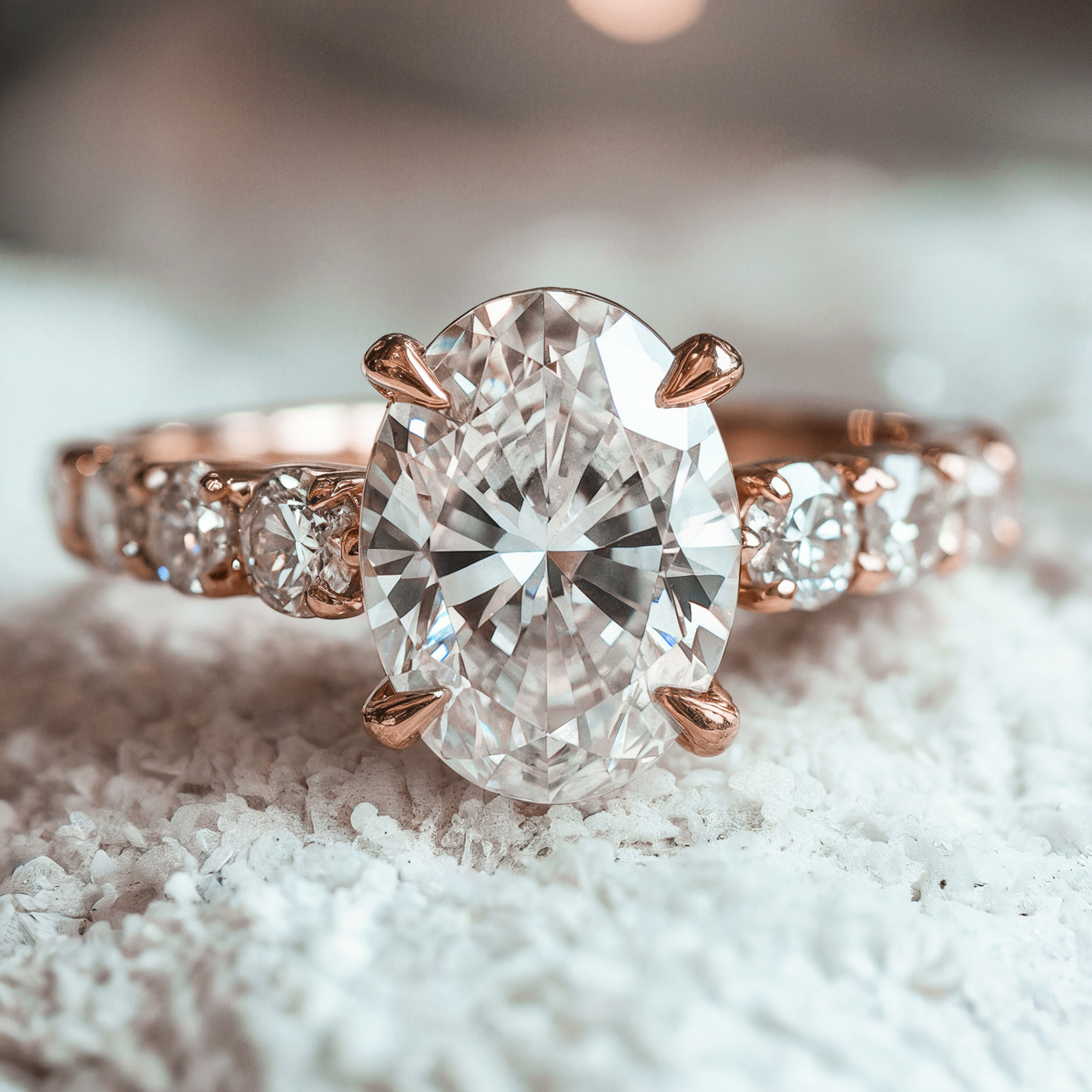 La Bague Célestine Moissanite 4CT