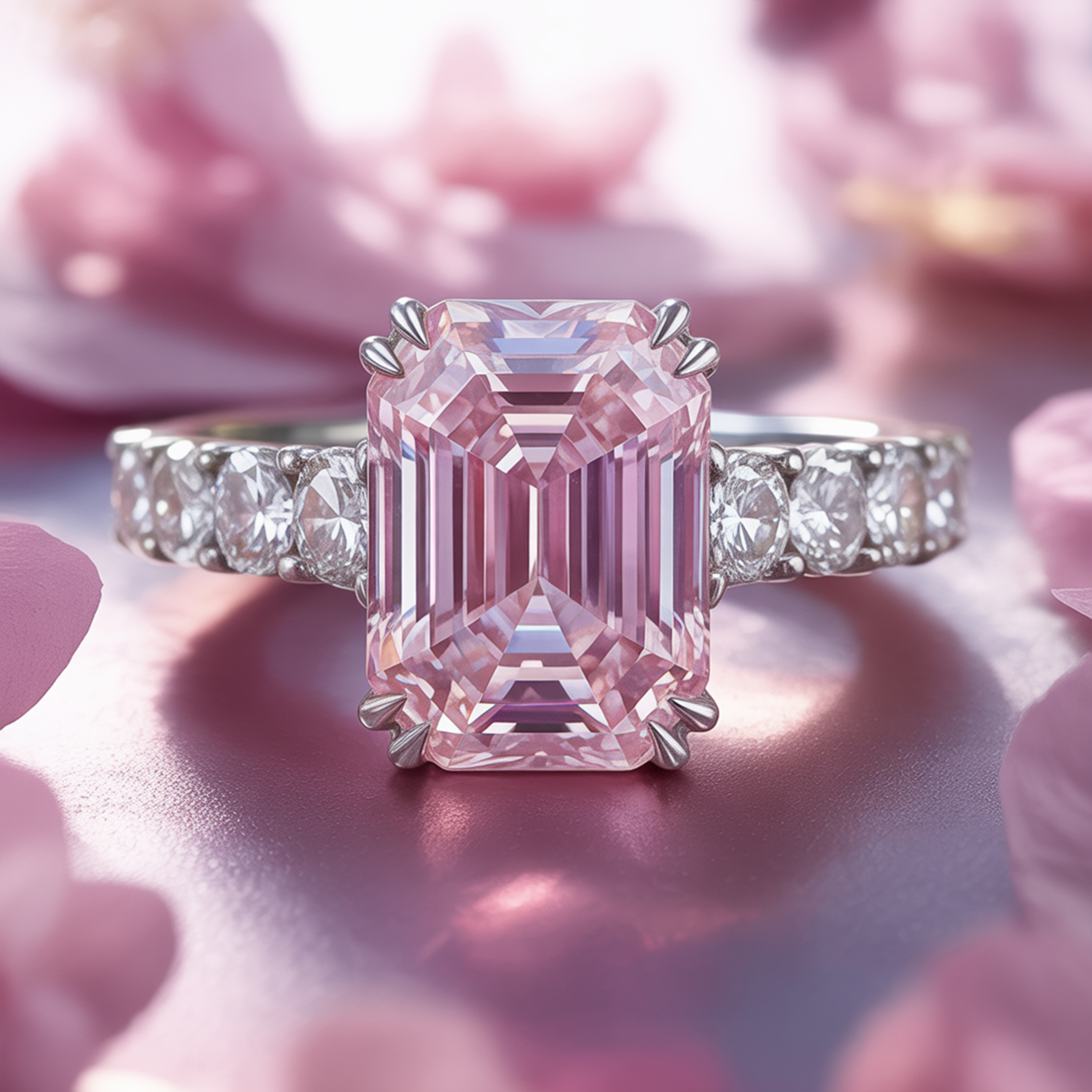La Bague Camilla, Moissanite Rose 2CT
