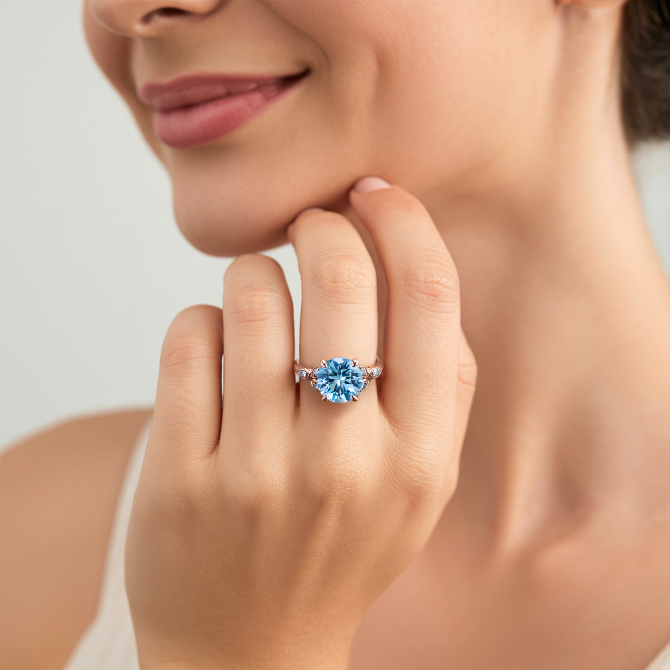 The Katalina 4CT Round Cut Moissanite Ring