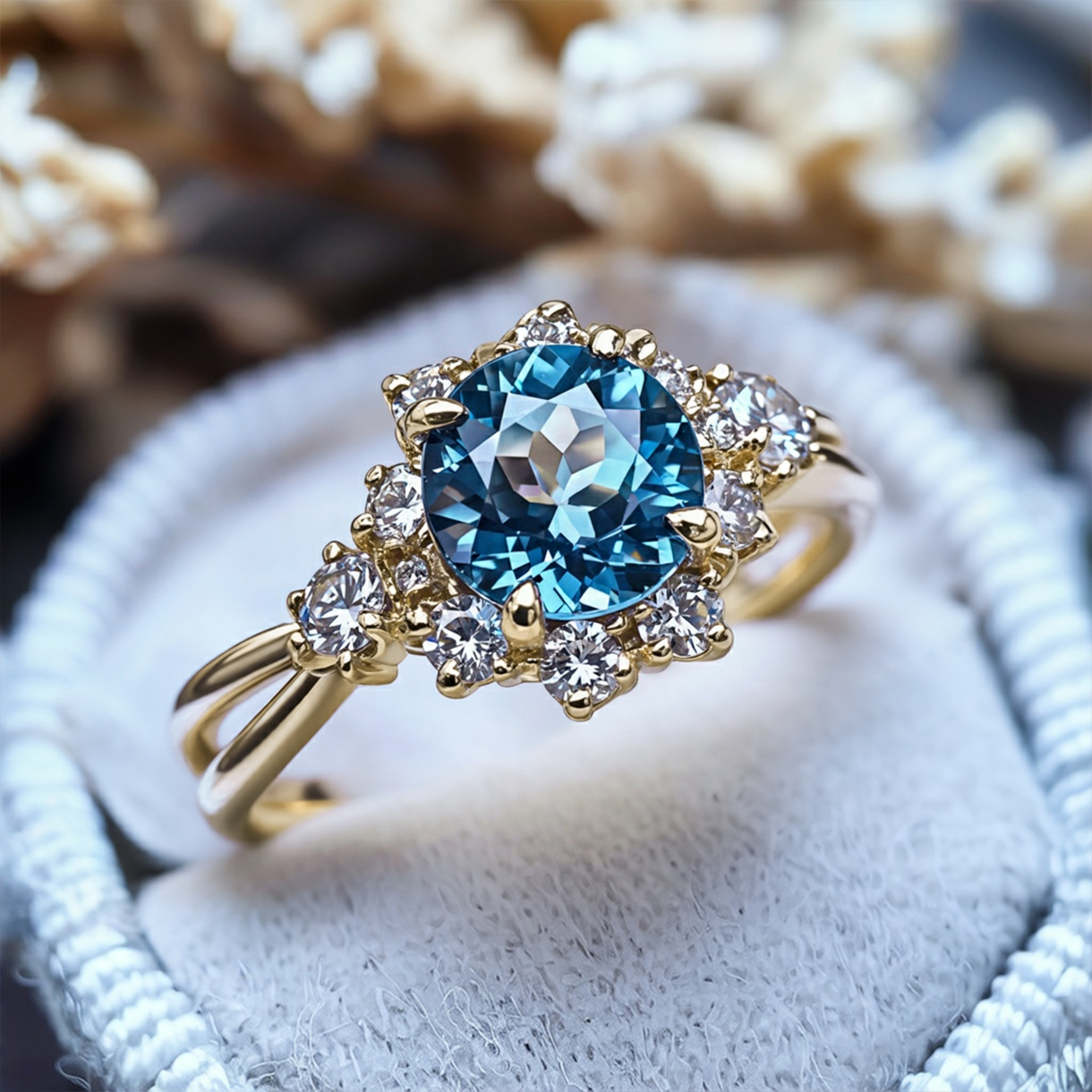 La Bague Moissanite Bethany - Anneau Fendu
