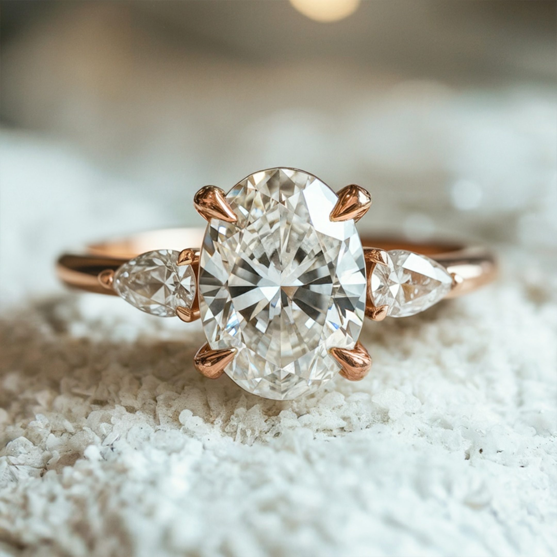 La Célestine - Bague Moissanite Trois Pierres