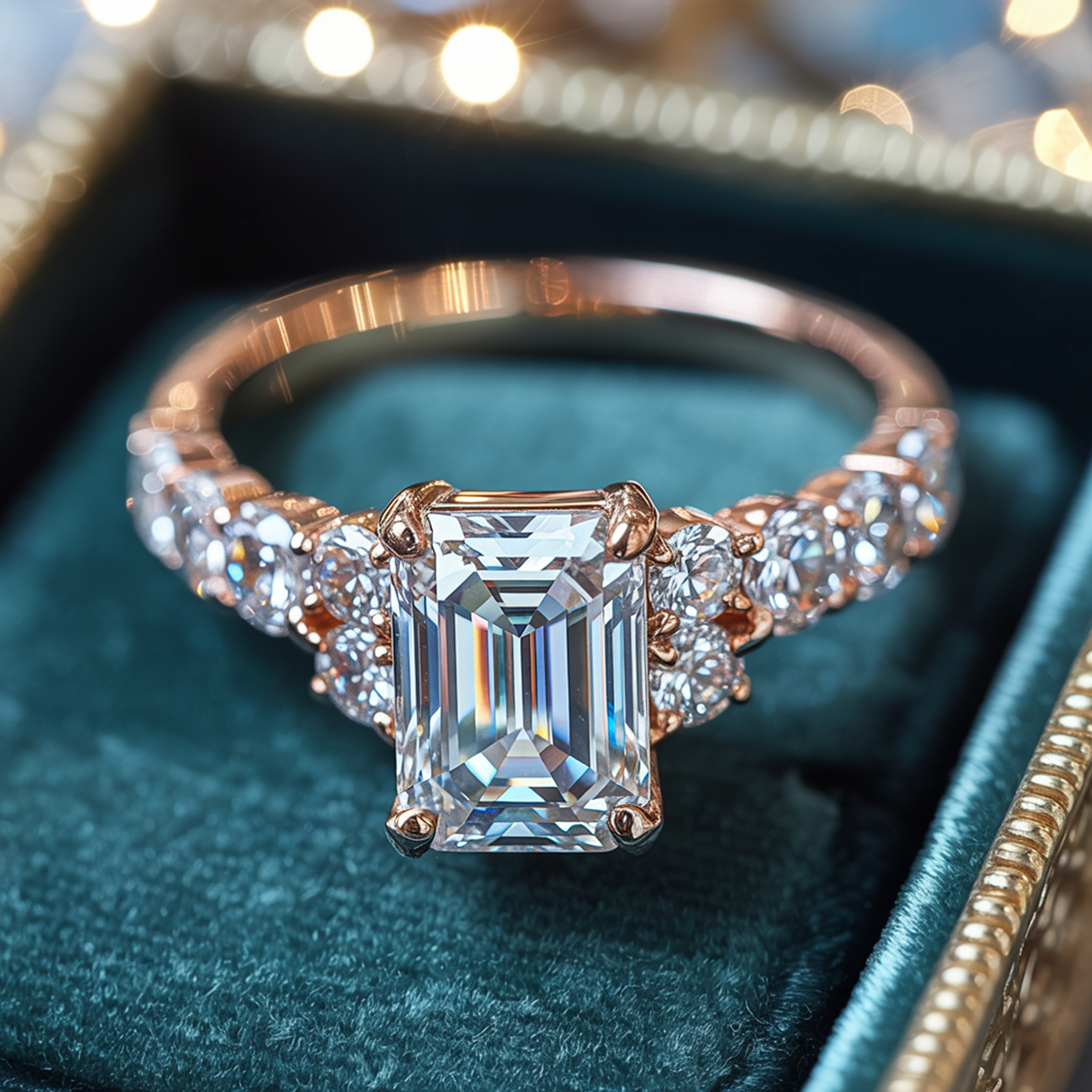 The Adelina Rae Moissanite Engagement Ring