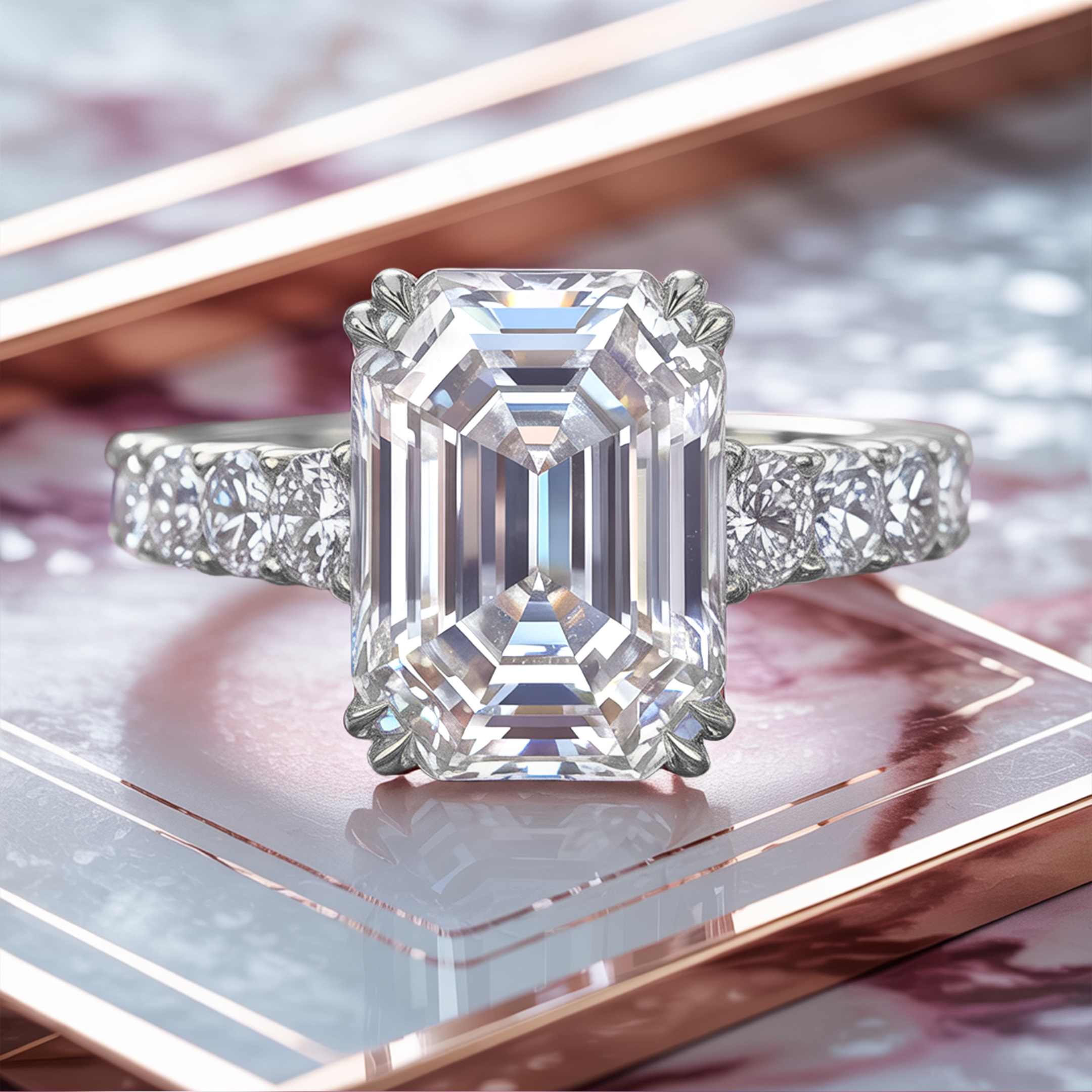 The Camilla - White Moissanite Ring